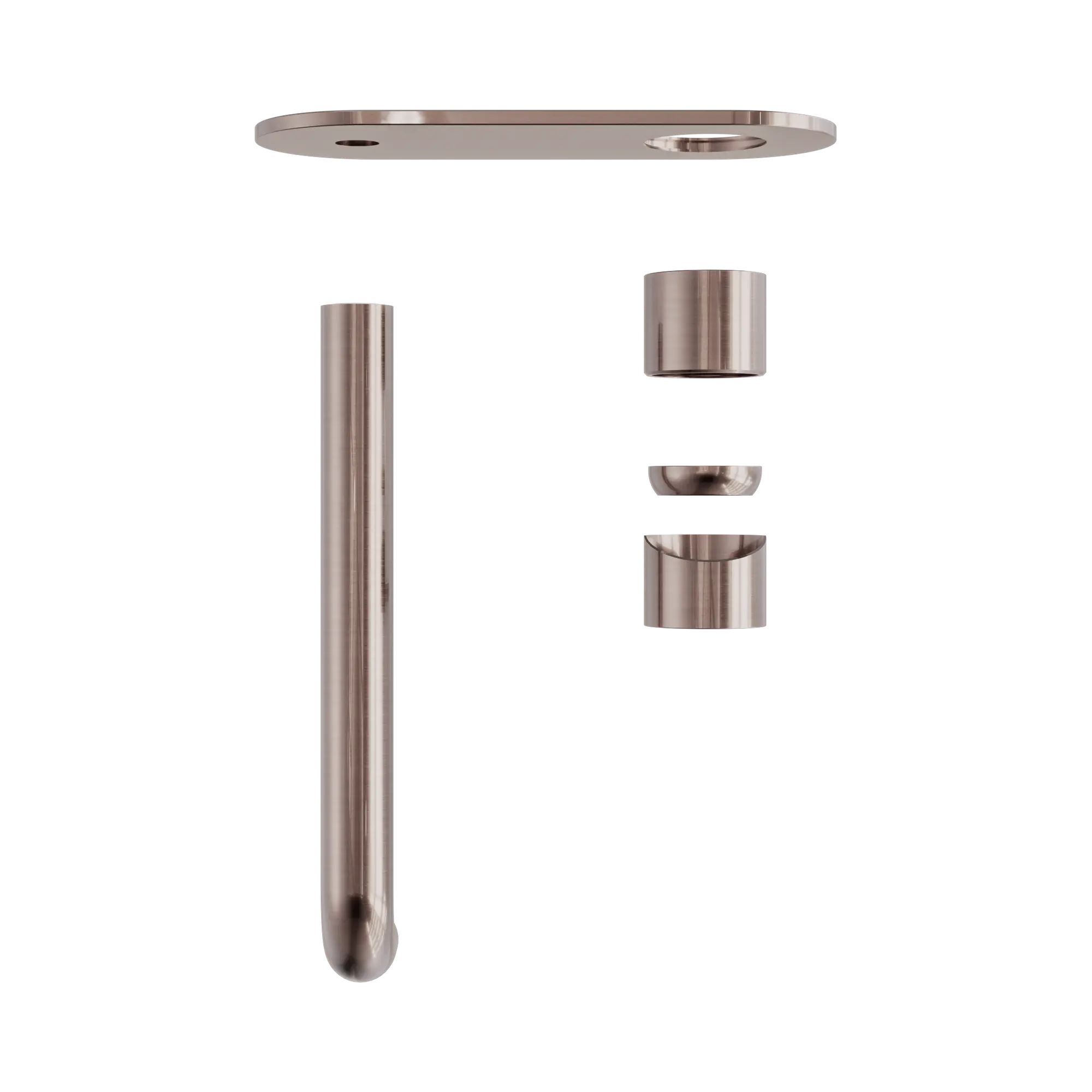NR162210a230t BZ Zen SS316 L Wall Basin Bath Mixer 230mm Spout Trim Kits Only Brushed Bronze image 2