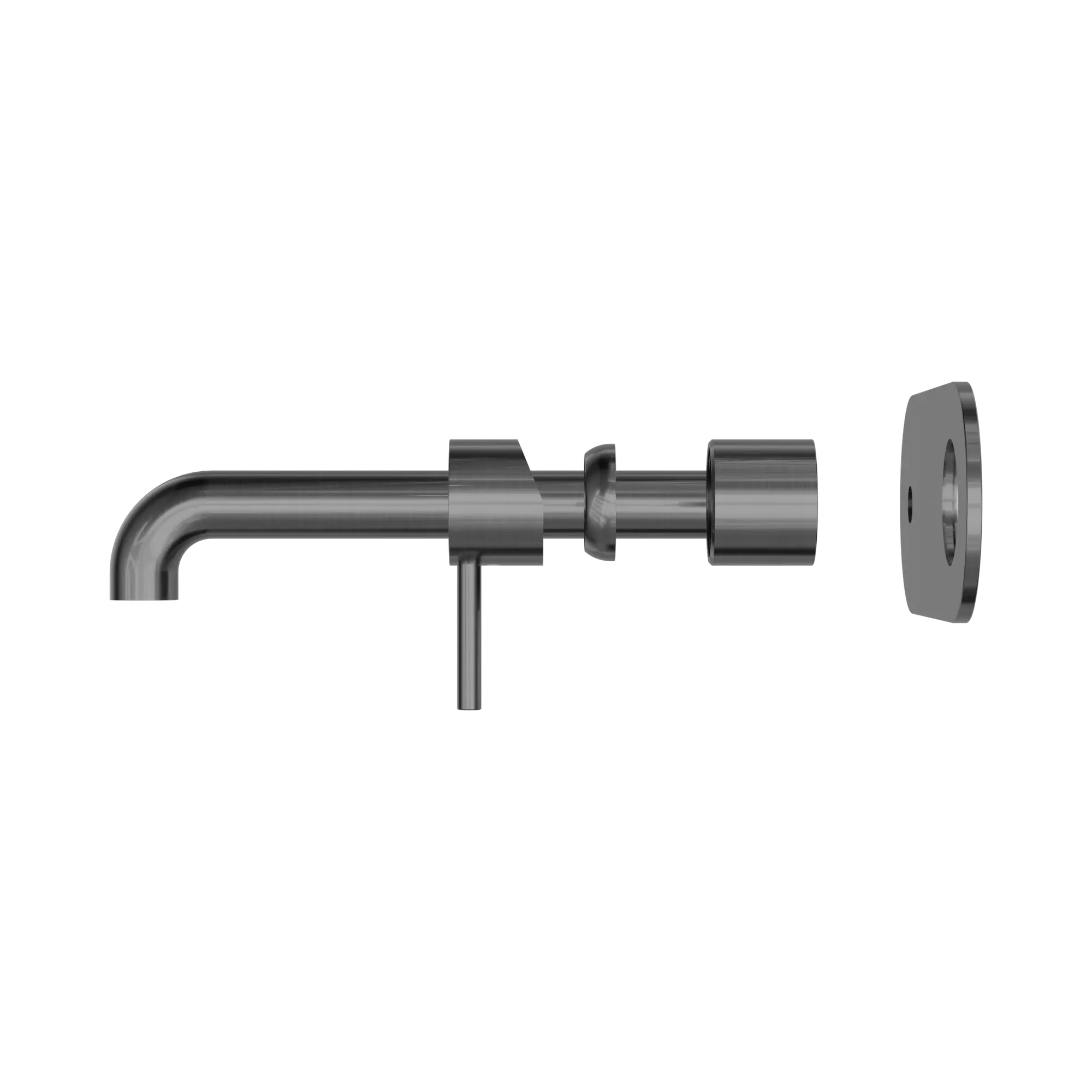 NR162210a230t GR Zen SS316 L Wall Basin Bath Mixer 230mm Spout Trim Kits Only Graphite image 3