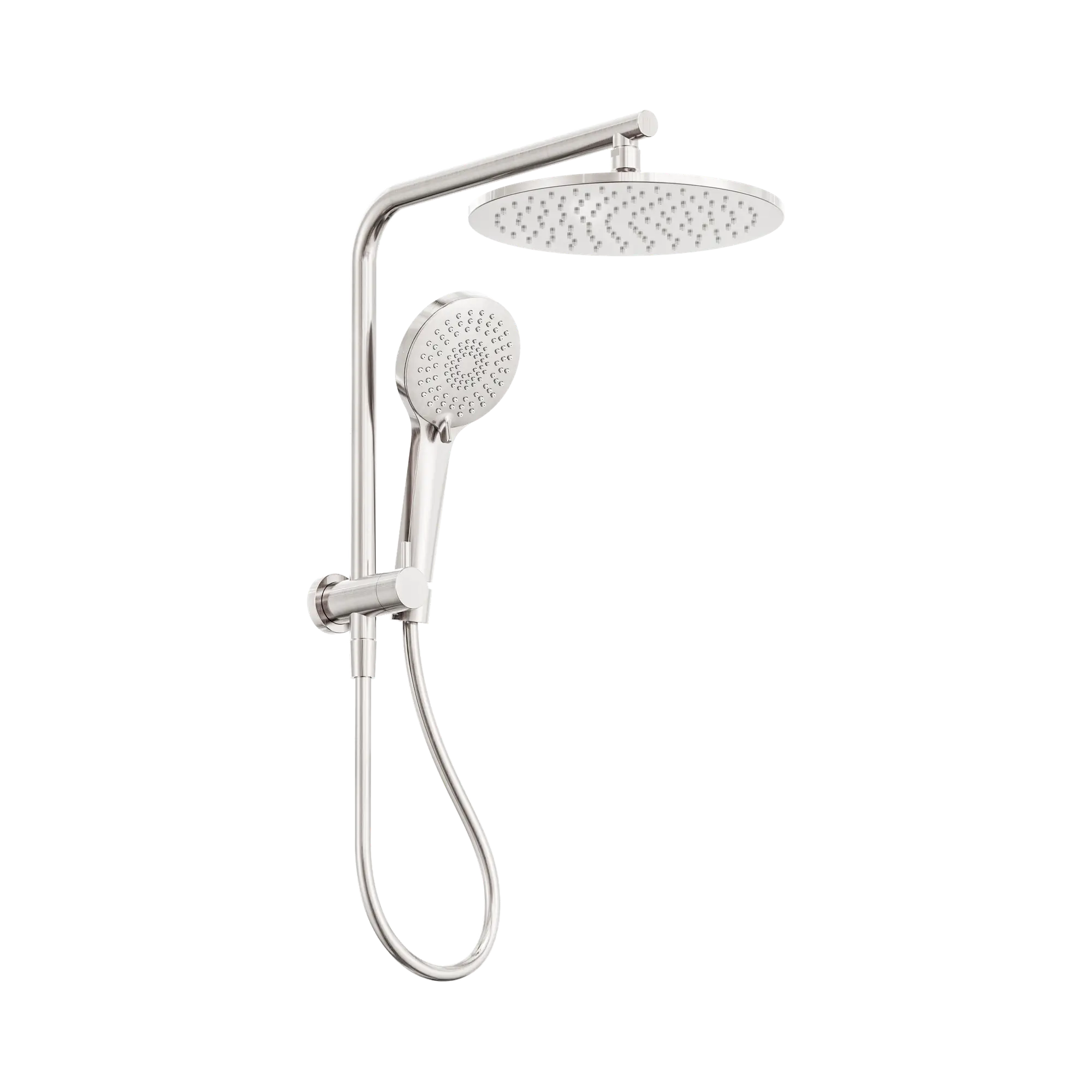 NR250805e BN Mecca 2 In 1 Twin Shower Brushed Nickel image 1