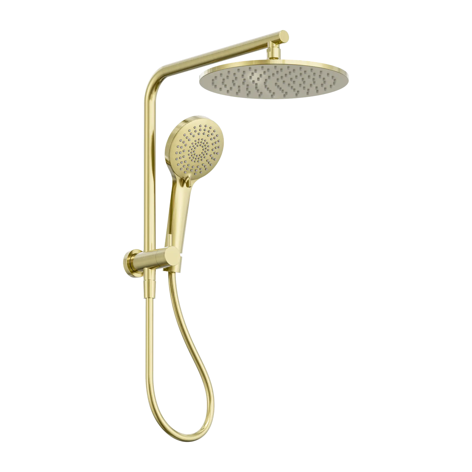 NR250805e BG Mecca 2 In 1 Twin Shower Brushed Gold image 1