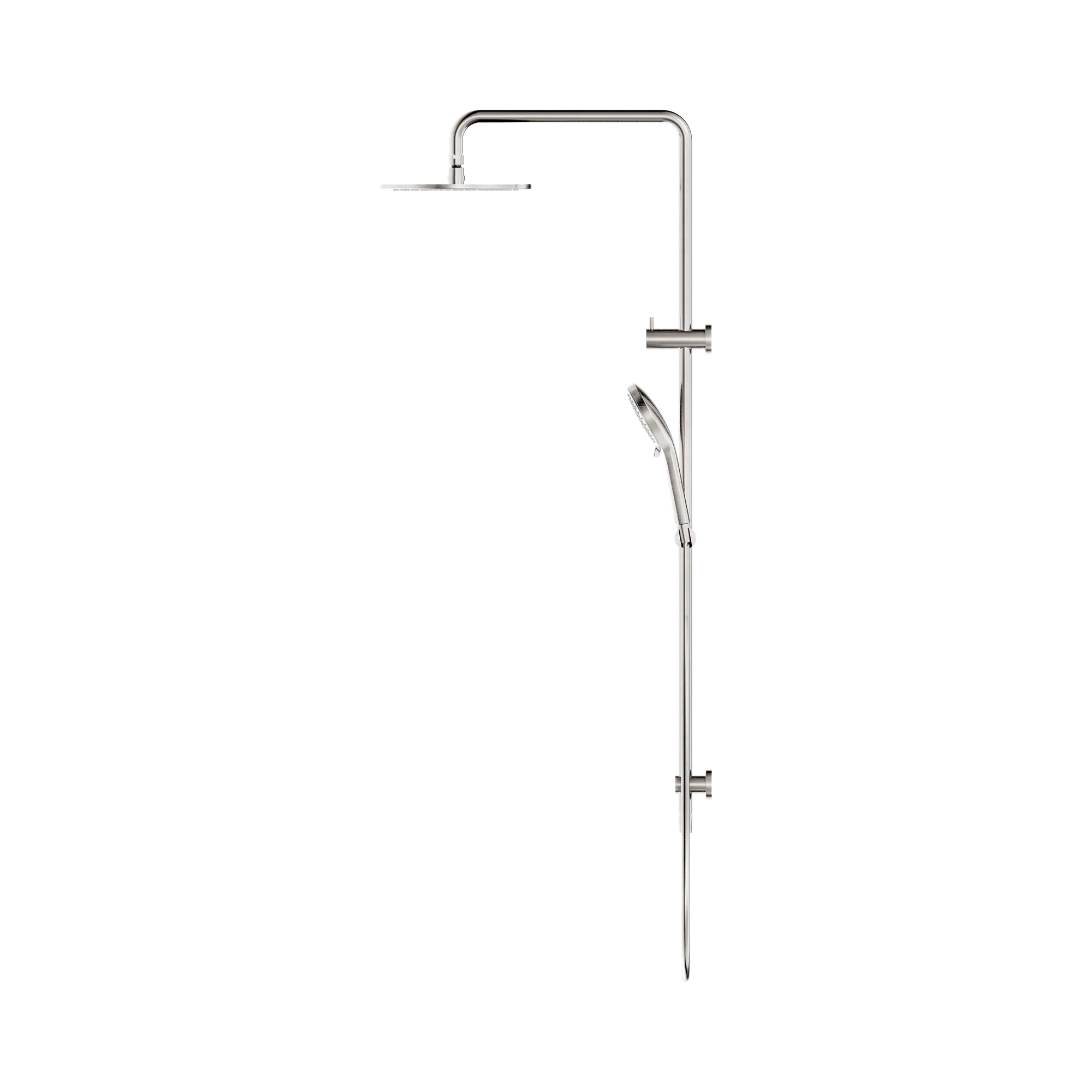 NR250805d BN Round Twin Shower Brushed Nickel image 3