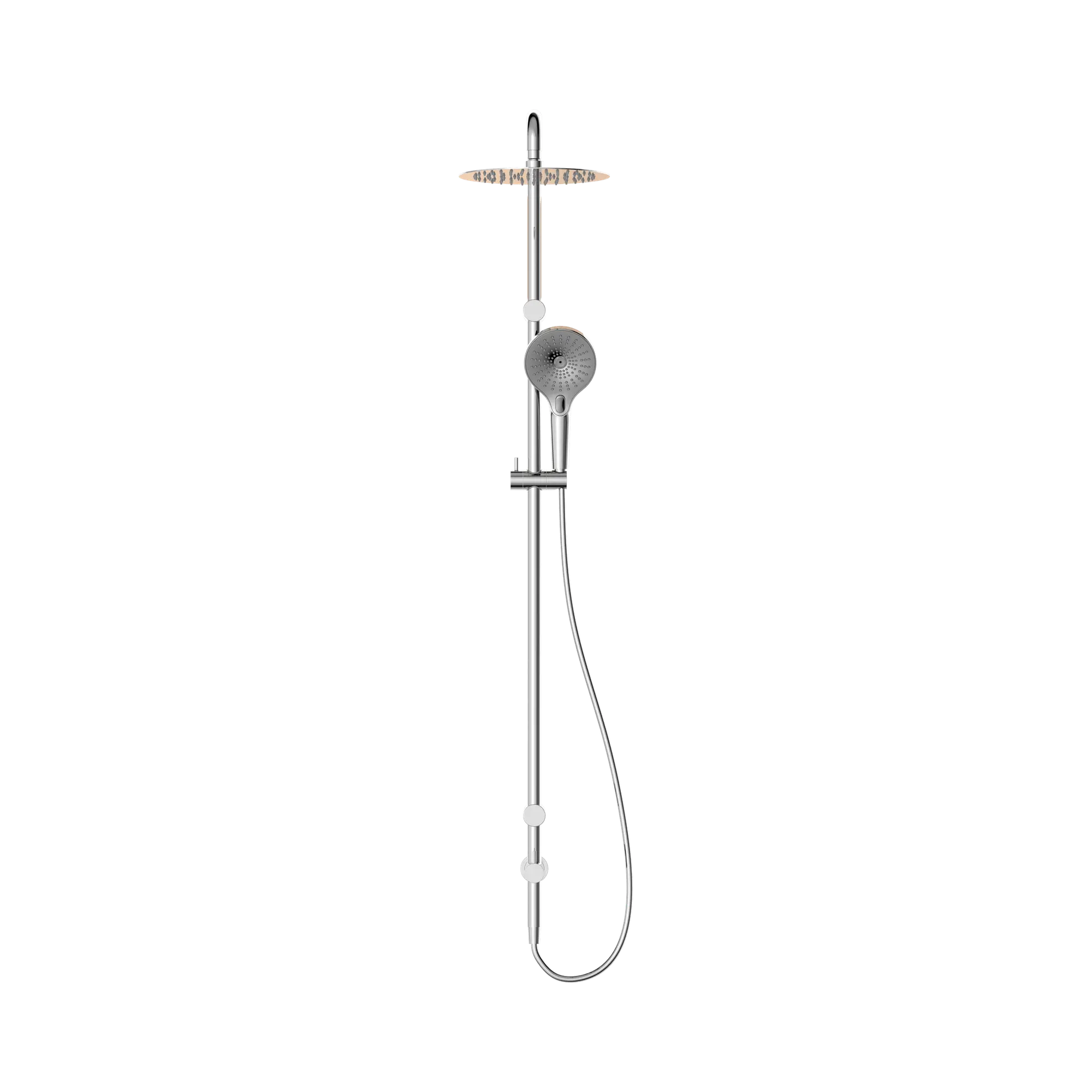 NRCS007 CH Mecca Care 25mm Grab Rail 900mm Twin Shower Set Chrome image 2