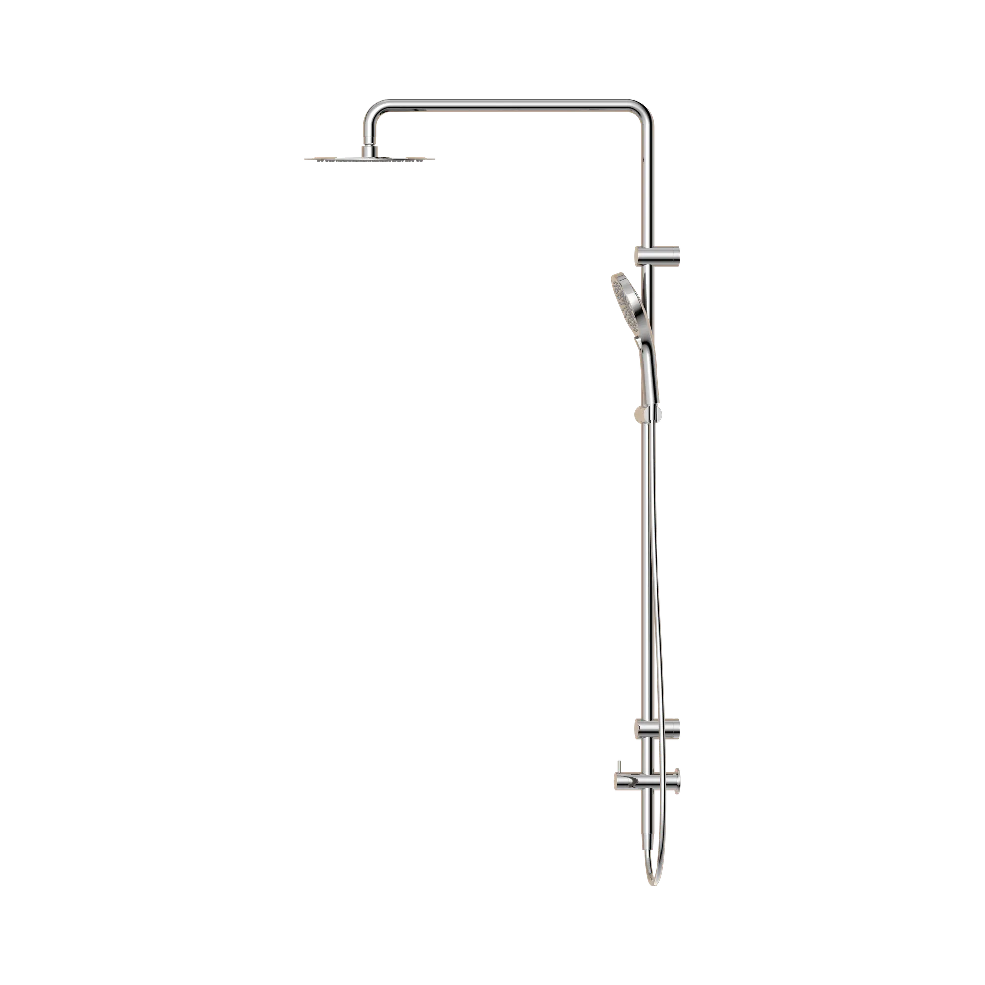 NRCS007 CH Mecca Care 25mm Grab Rail 900mm Twin Shower Set Chrome image 3
