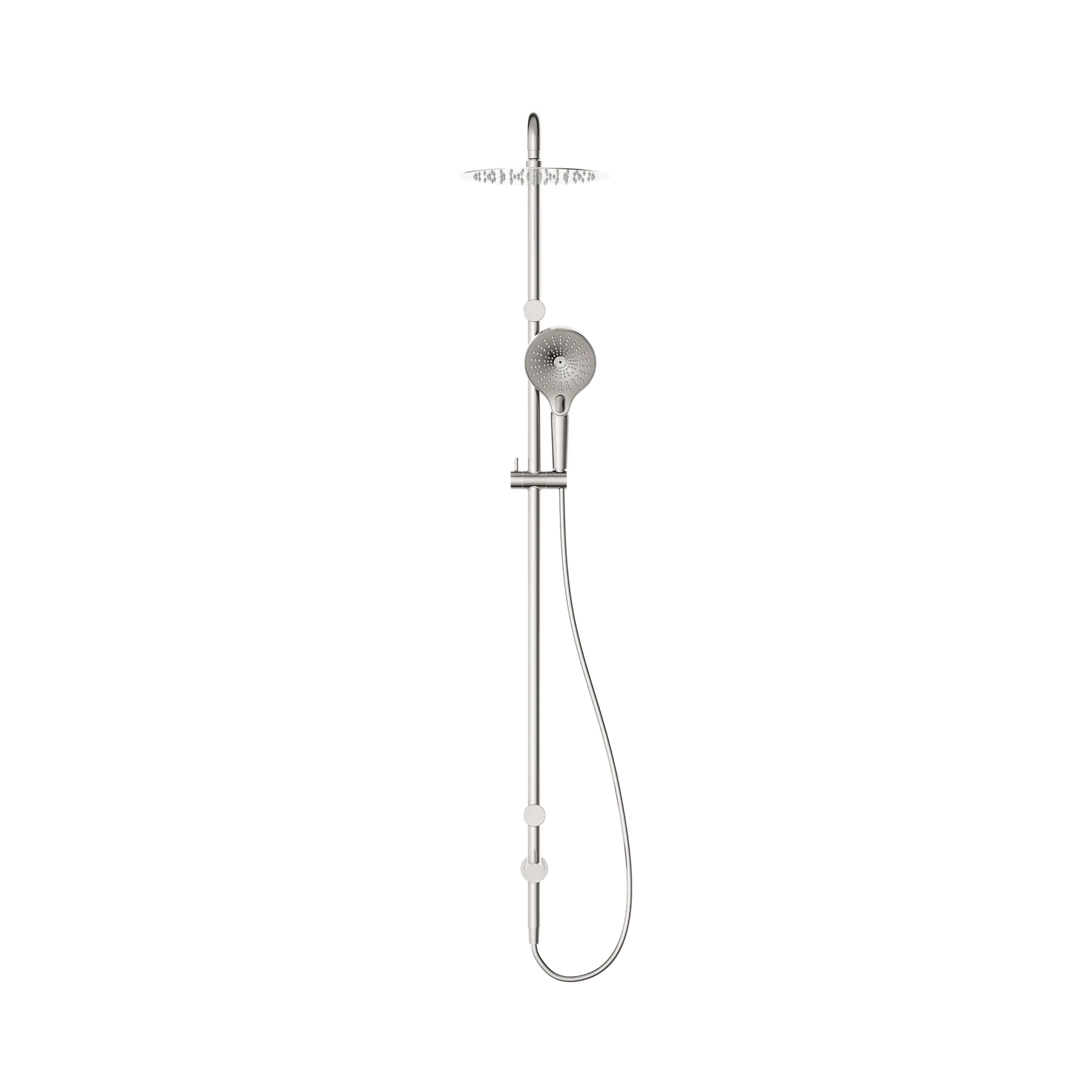 NRCS007 BN Mecca Care 25mm Grab Rail 900mm Twin Shower Set Brushed Nickel image 2