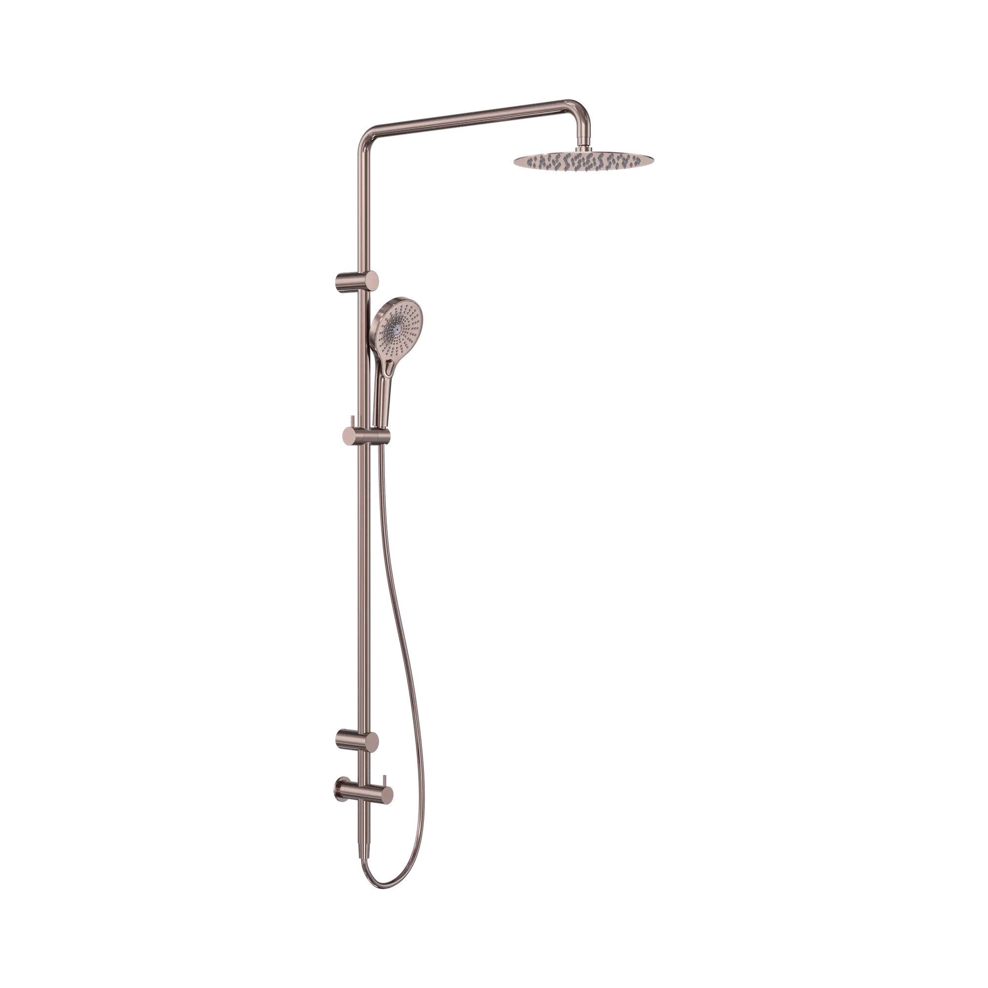 NRCS007 BZ Mecca Care 25mm Grab Rail 900mm Twin Shower Set Brushed Bronze image 1
