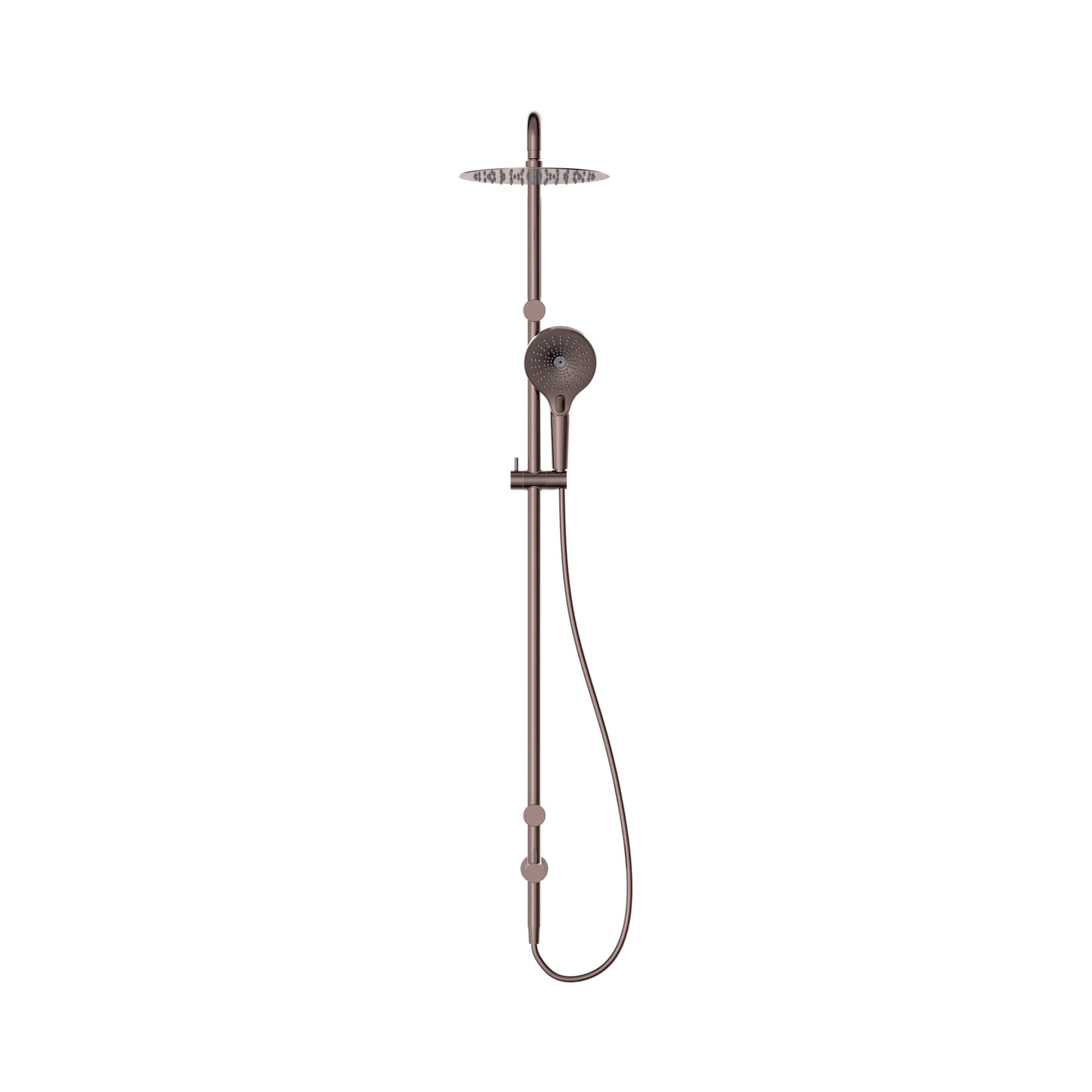 NRCS007 BZ Mecca Care 25mm Grab Rail 900mm Twin Shower Set Brushed Bronze image 2