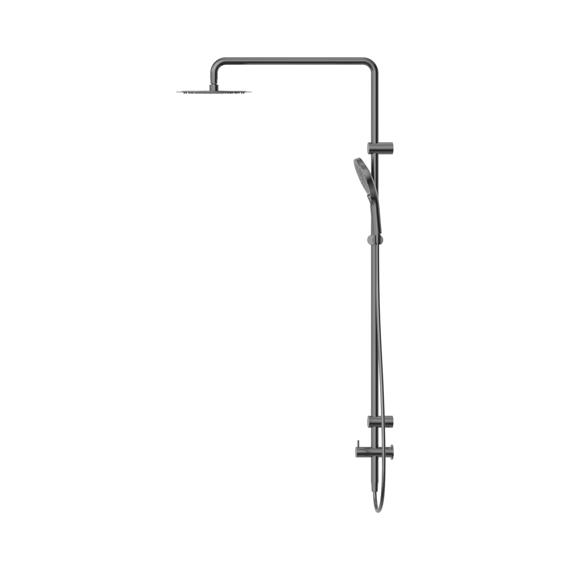 NRCS007 GM Mecca Care 25mm Grab Rail 900mm Twin Shower Set Gun Metal image 2