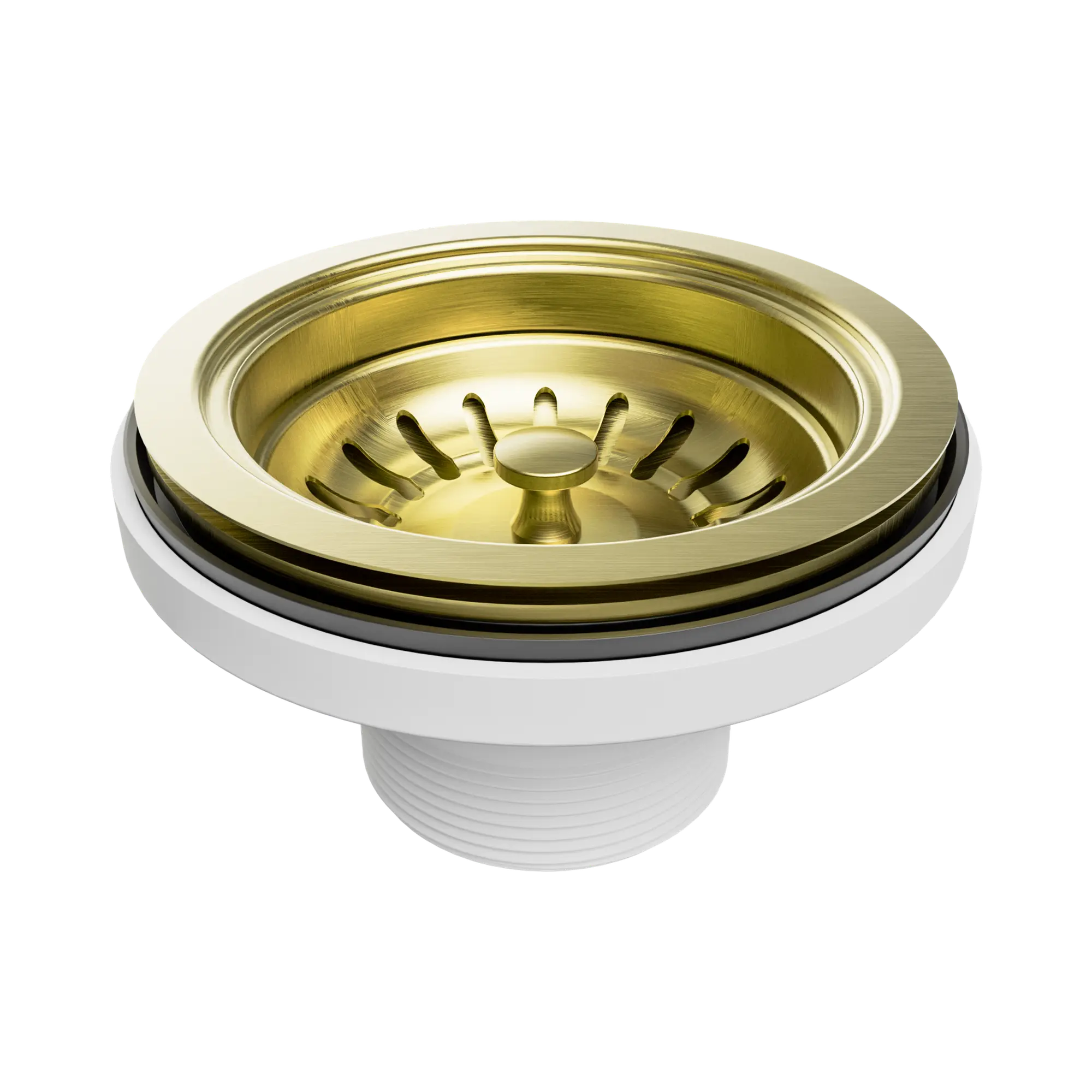 NRA708 BG Kitchen Sink Basket Waste Brushed Gold image 1