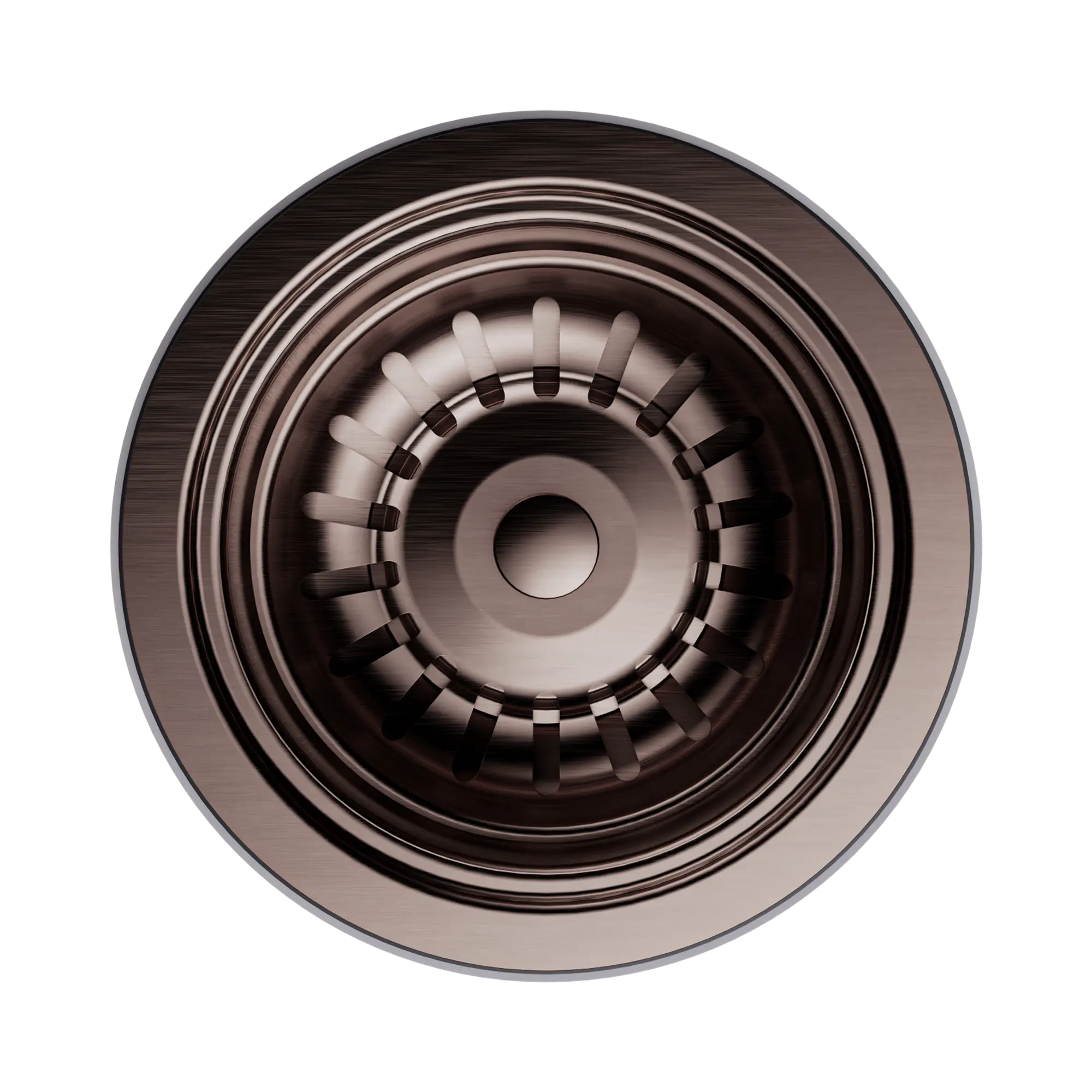 NRA708 BZ Kitchen Sink Basket Waste Brushed Bronze image 2