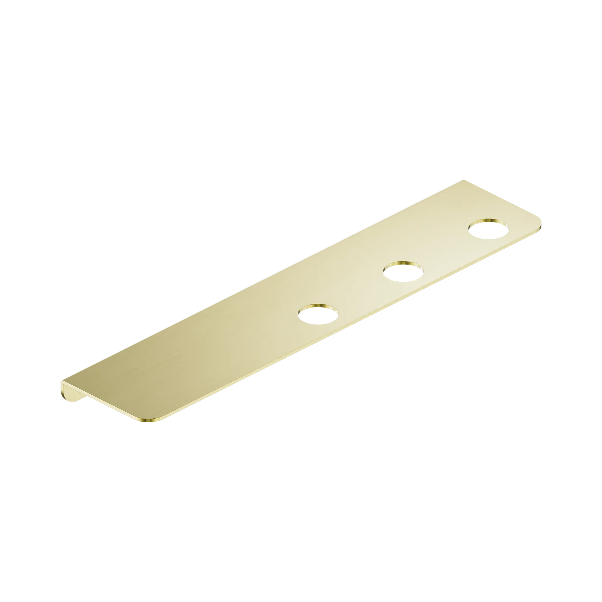 NR1985c BG Mecca Triple Soap Bottle Holder With Shelf Brushed Gold image 1