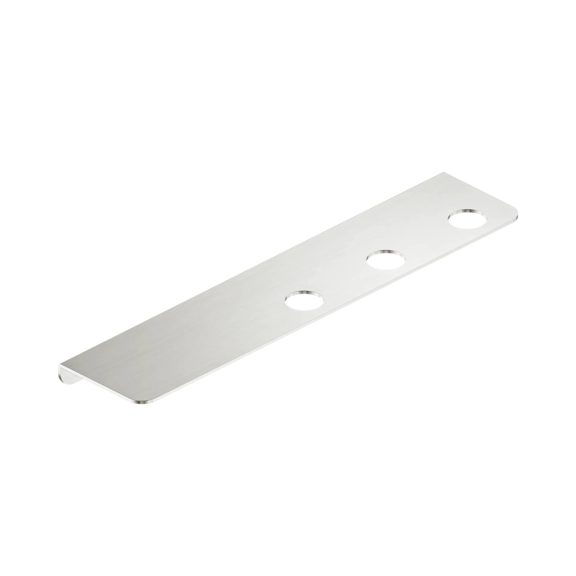 NR1985c BN Mecca Triple Soap Bottle Holder With Shelf Brushed Nickel image 1