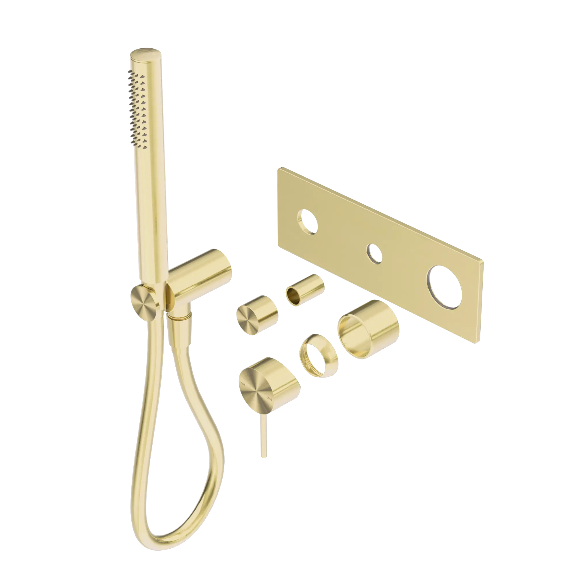 NR221912 ETBG Mecca Shower Mixer Diverter System Trim Kits Only Brushed Gold image 1