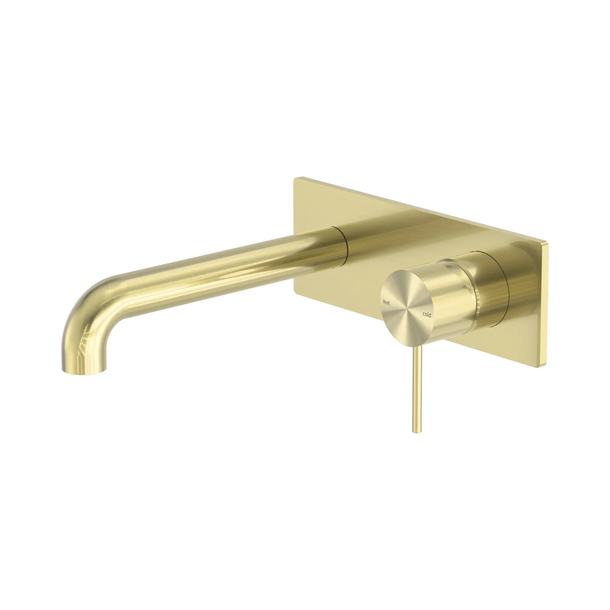 NR221910 A160 BG Mecca Wall Basin Bath Mixer 160mm Brushed Gold image 1