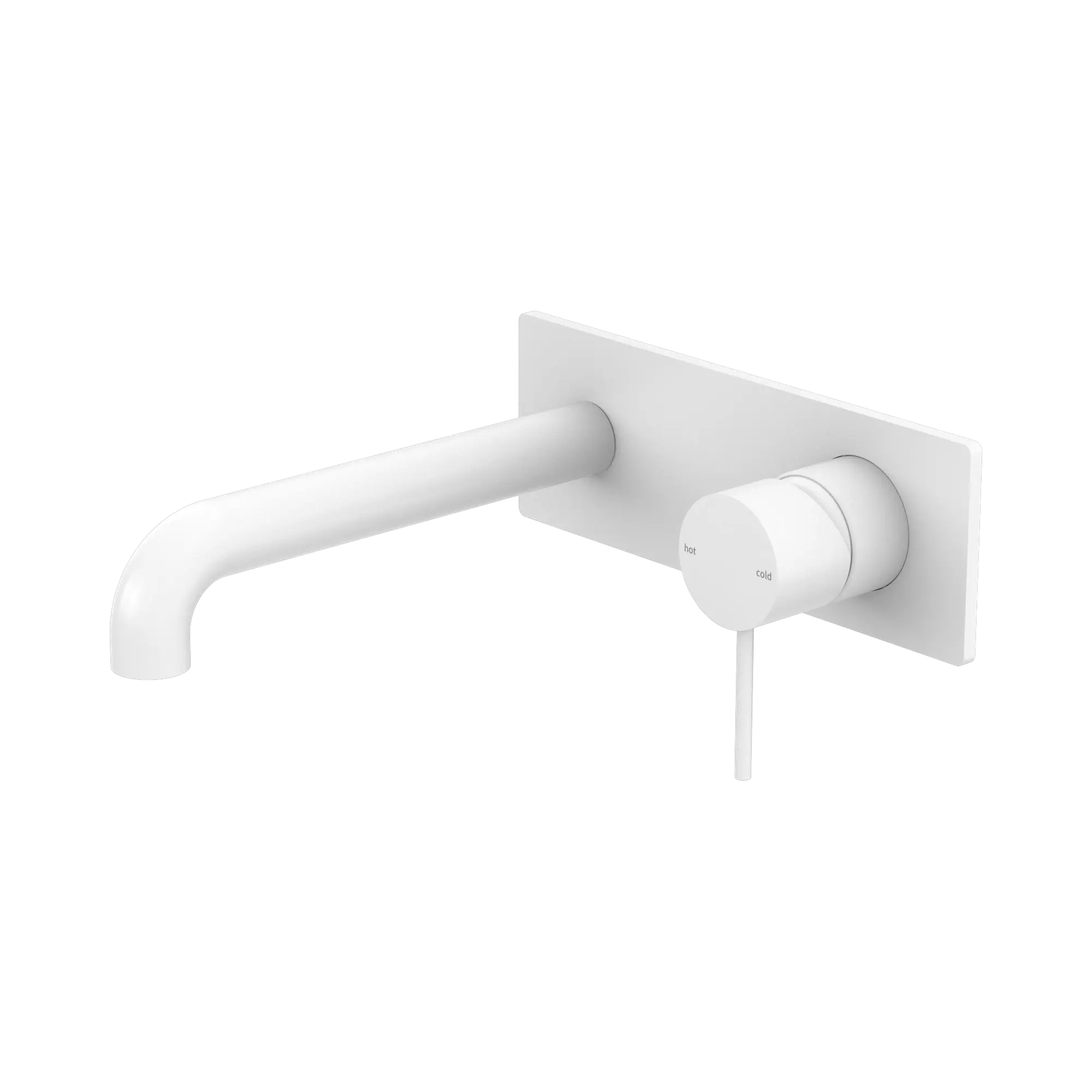 NR221910 A160 MW Mecca Wall Basin Bath Mixer 160mm Matte White image 1