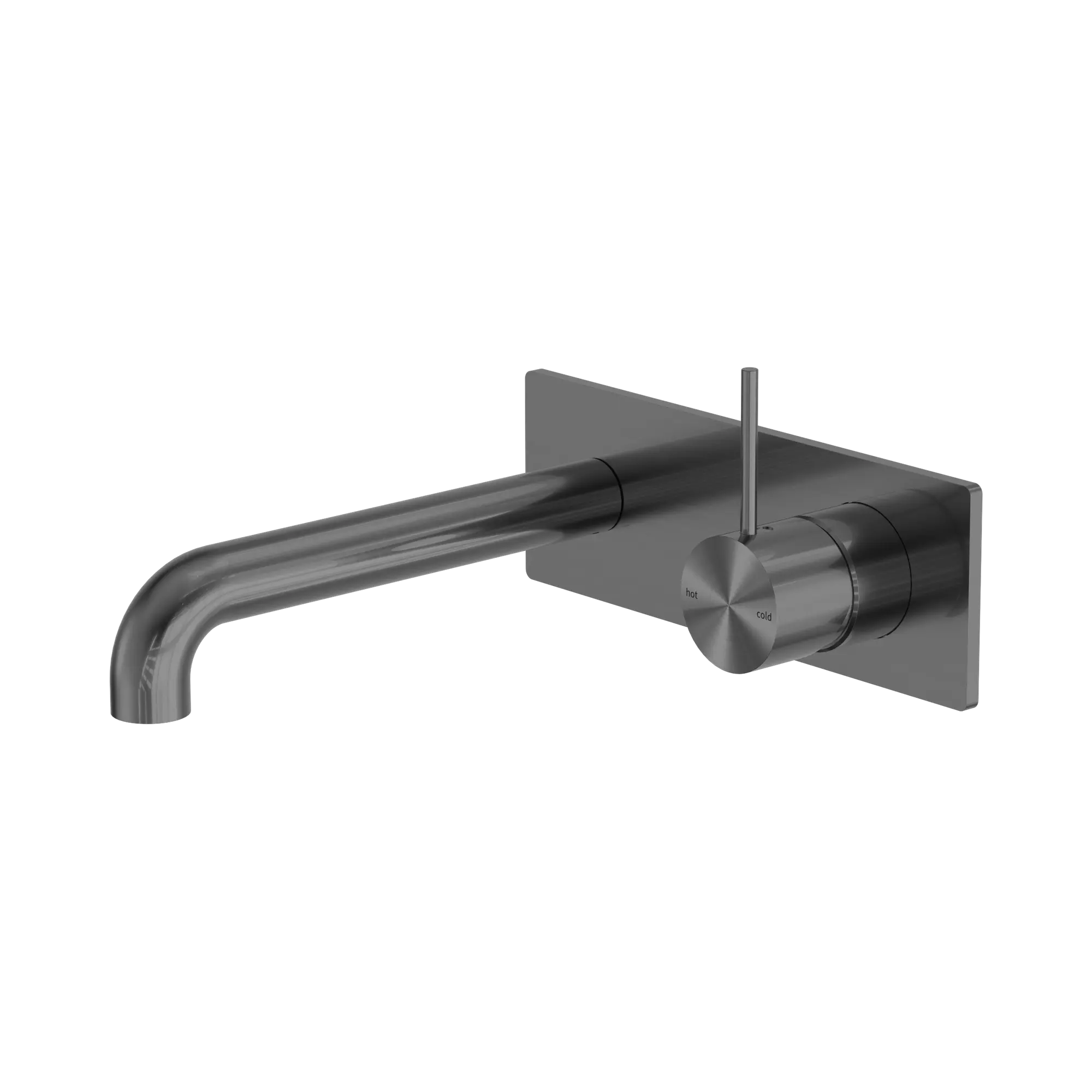 NR221910 B160 GM Mecca Wall Basin Bath Mixer Handle Up 160mm Gun Metal image 1
