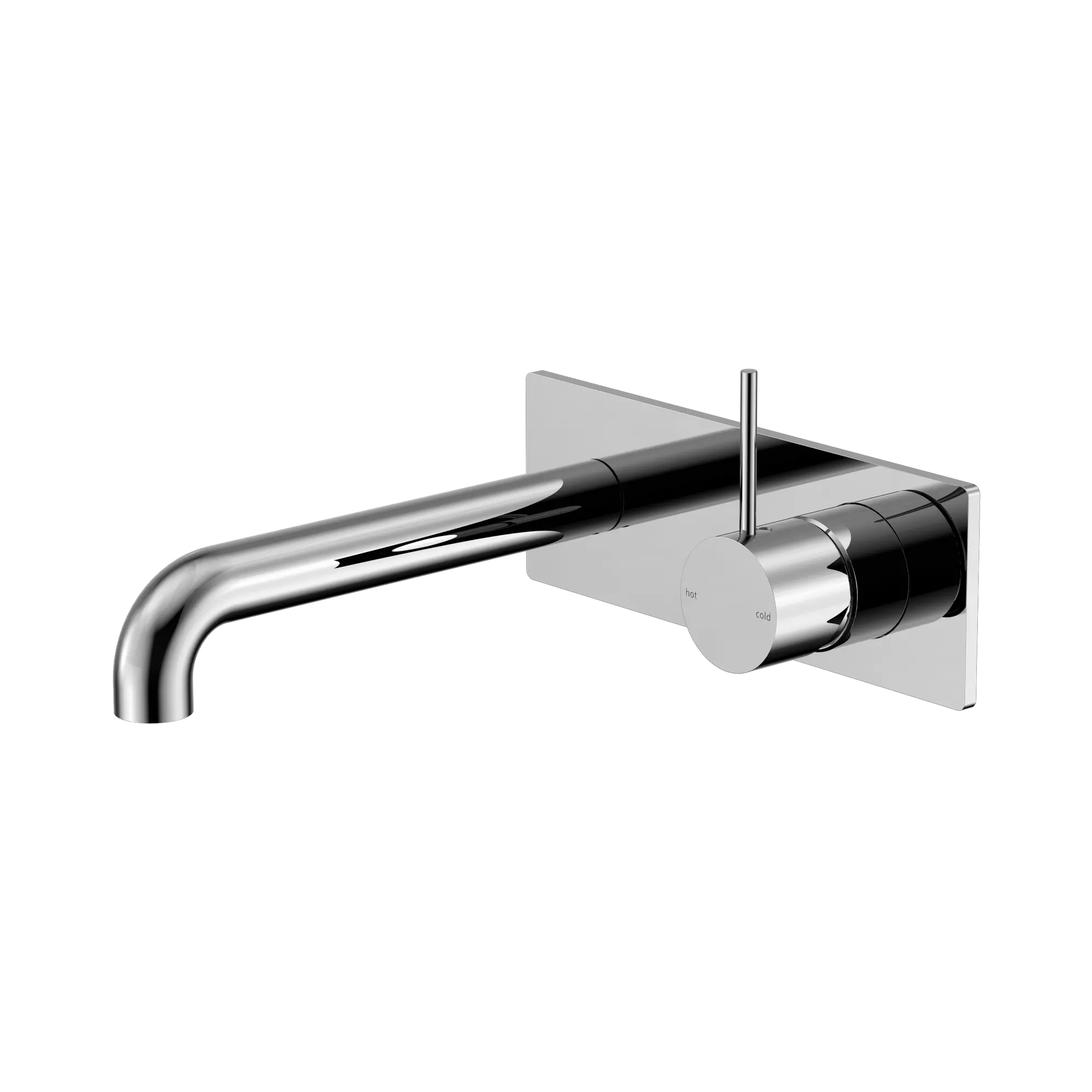 NR221910 B230 CH Mecca Wall Basin Bath Mixer Handle Up 230mm Chrome image 1
