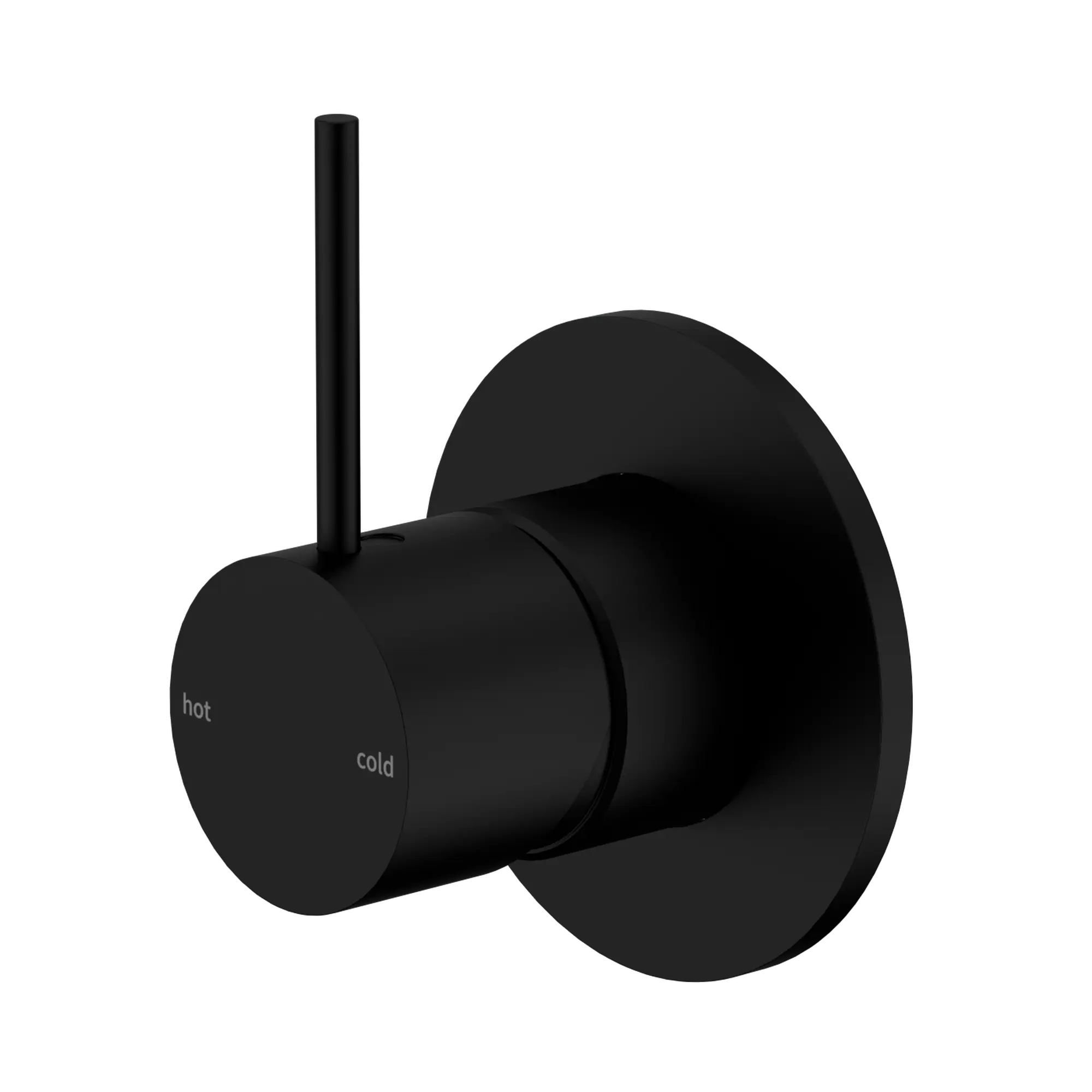 NR221911 BMB Mecca Shower Mixer Handle Up 80mm Plate Matte Black image 1