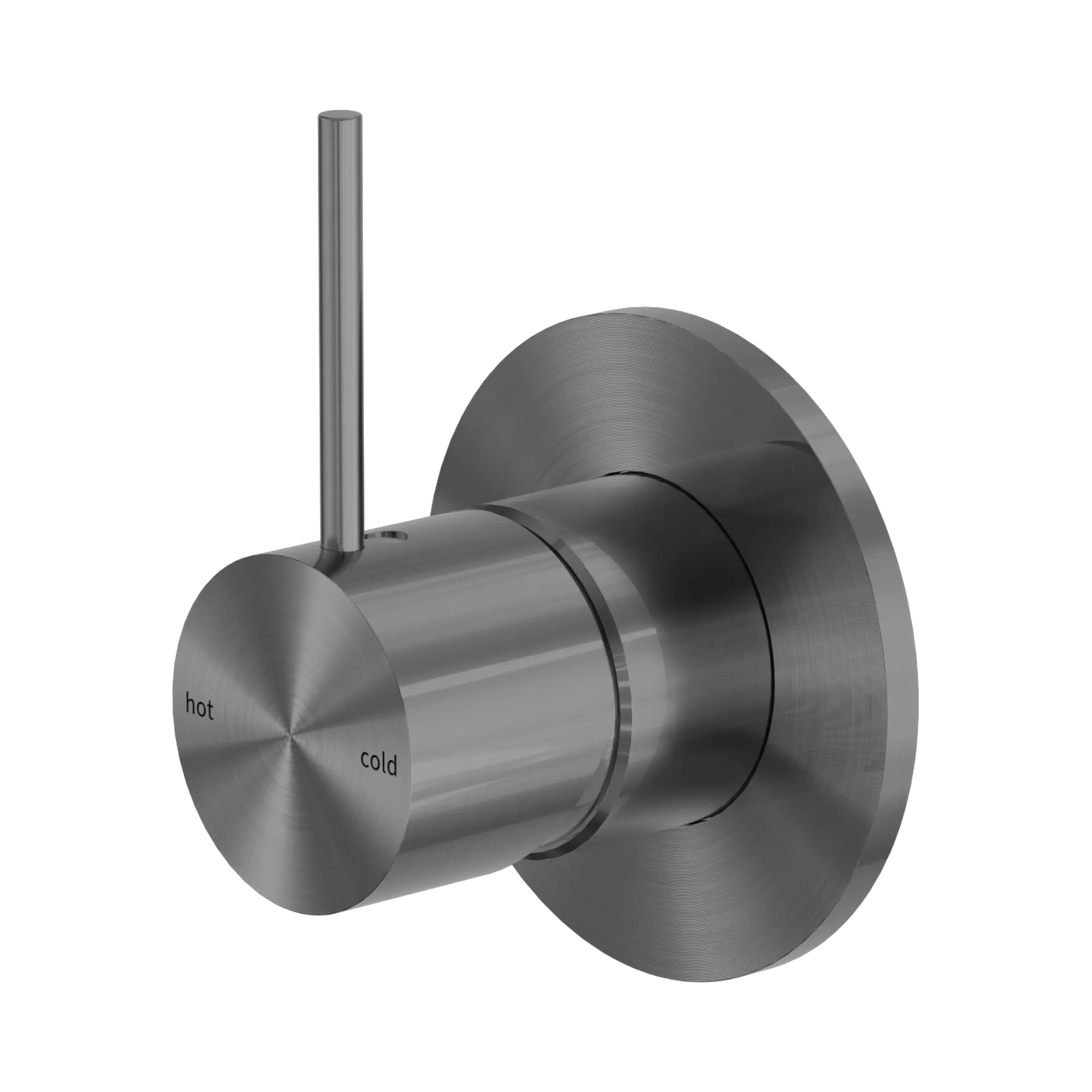 NR221911 BGM Mecca Shower Mixer Handle Up 80mm Plate Gun Metal image 1