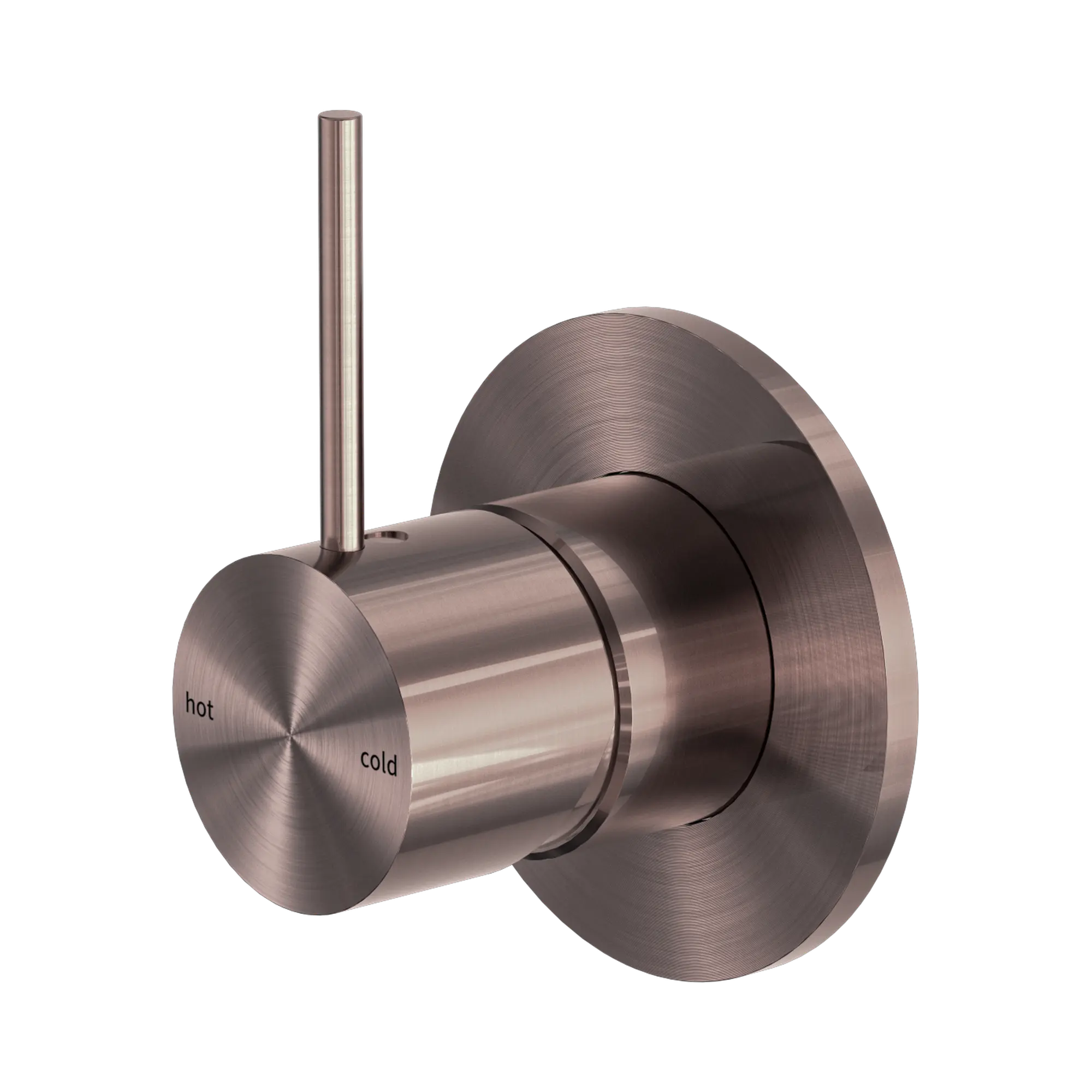 NR221911 BBZ Mecca Shower Mixer Handle Up 80mm Plate Brushed Bronze image 1