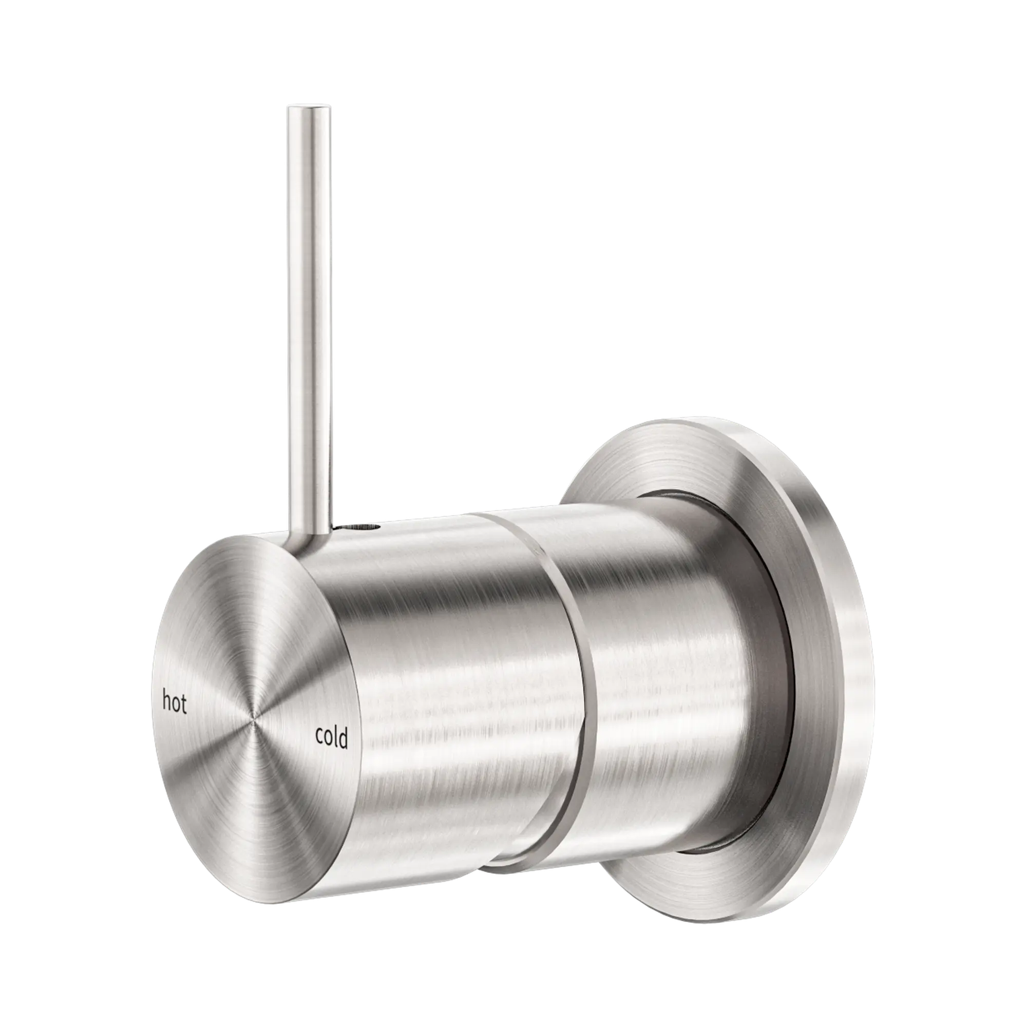 NR221911 JBN Mecca Shower Mixer 60mm Handle Up Plate Brushed Nickel image 1