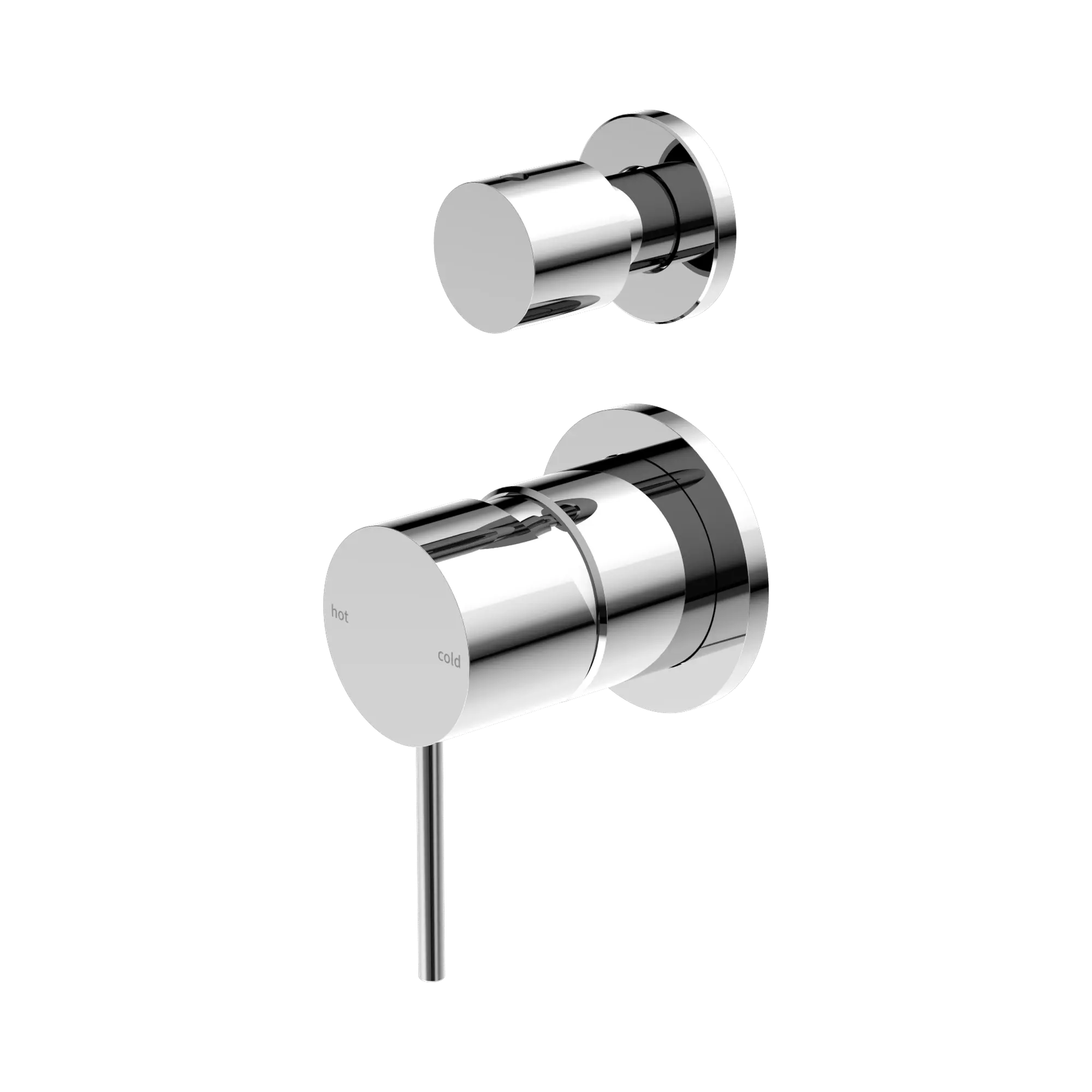 NR221911s CH Mecca Shower Mixer With Divertor Separate Back Plate Chrome image 1