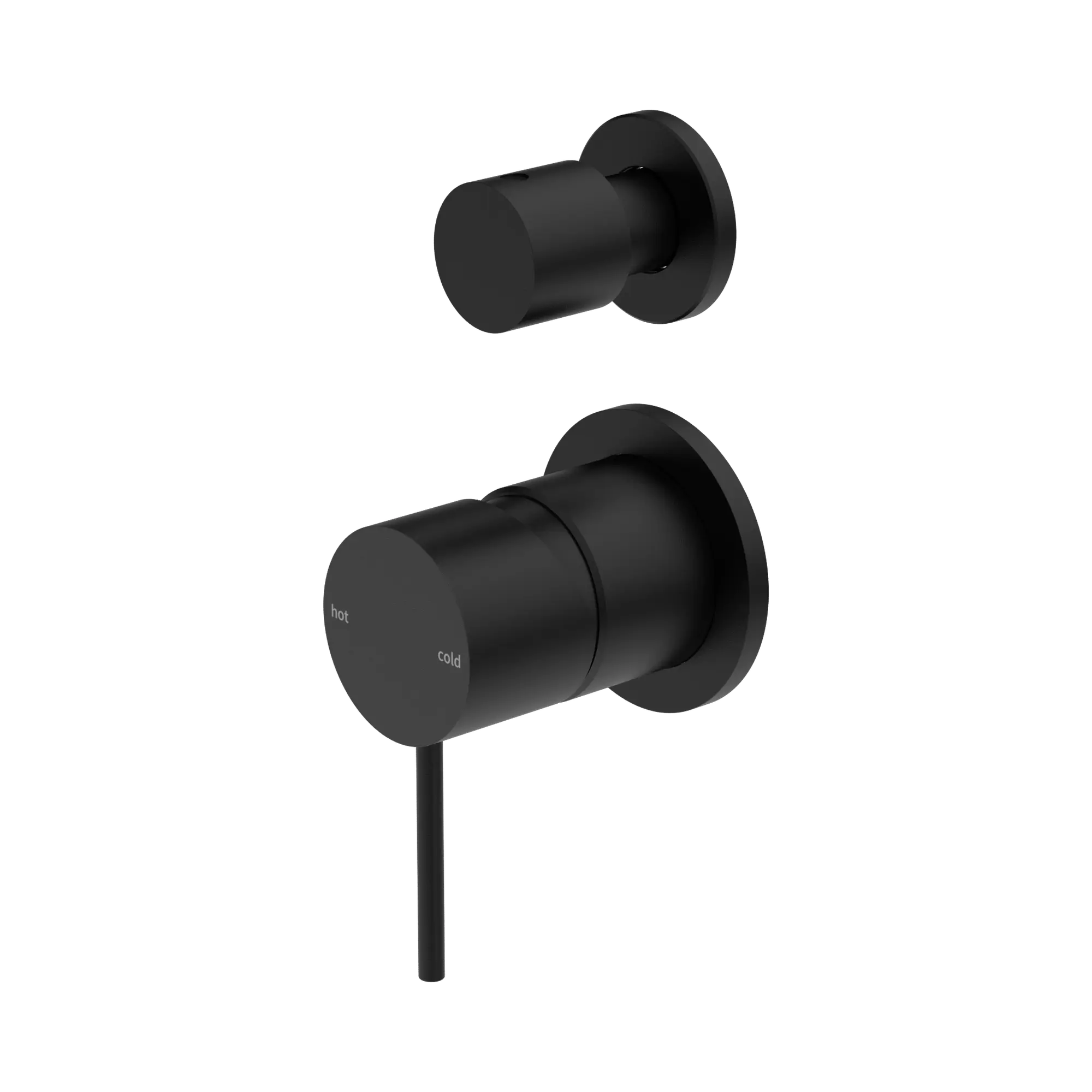 NR221911s MB Mecca Shower Mixer With Divertor Separate Back Plate Matte Black image 1