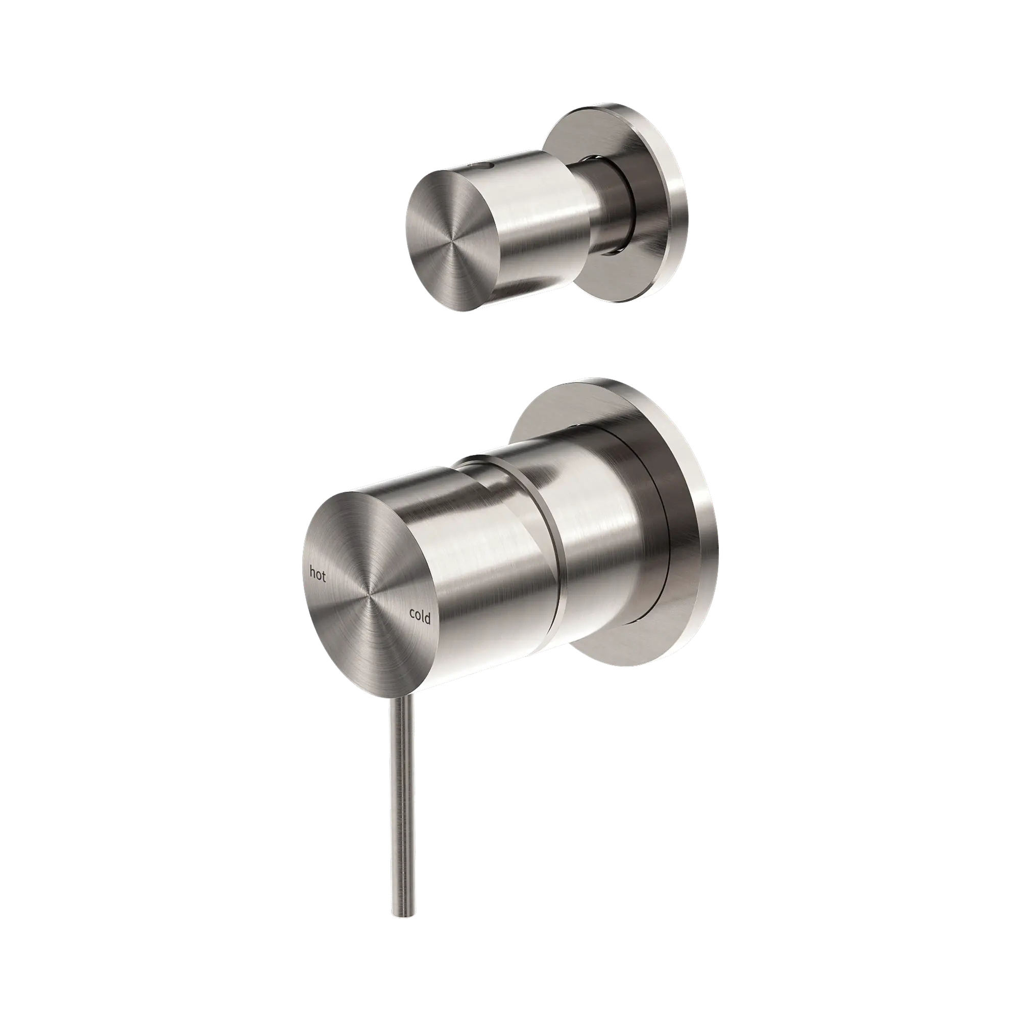 NR221911s BN Mecca Shower Mixer With Divertor Separate Back Plate Brushed Nickel image 1