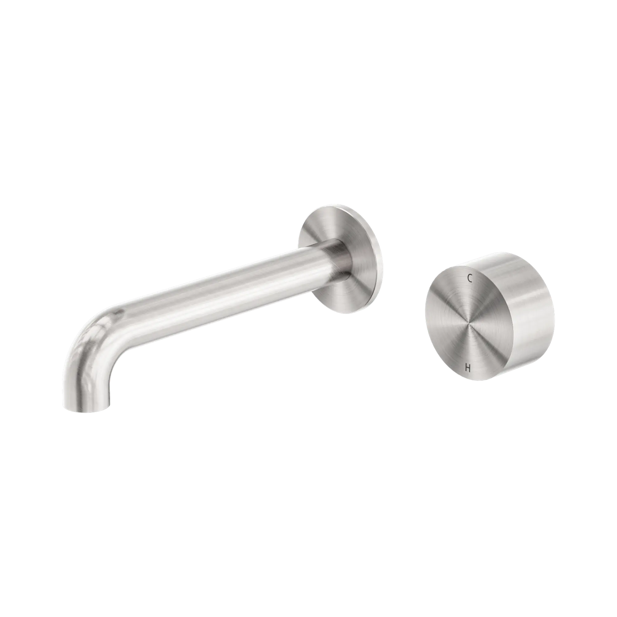 NR271907a120 BN Kara Progressive Wall Basin Bath Set 120mm Brushed Nickel image 1