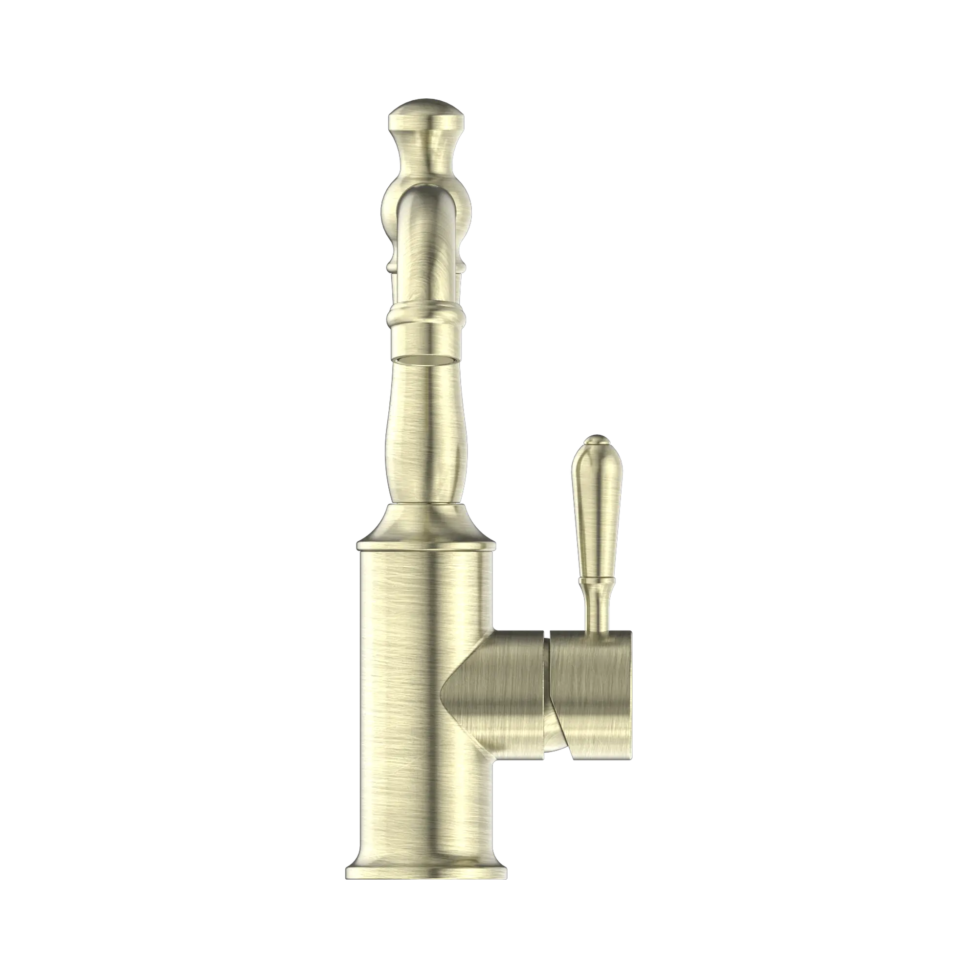 NR69210102 AB York Basin Mixer With Metal Lever Aged Brass image 2