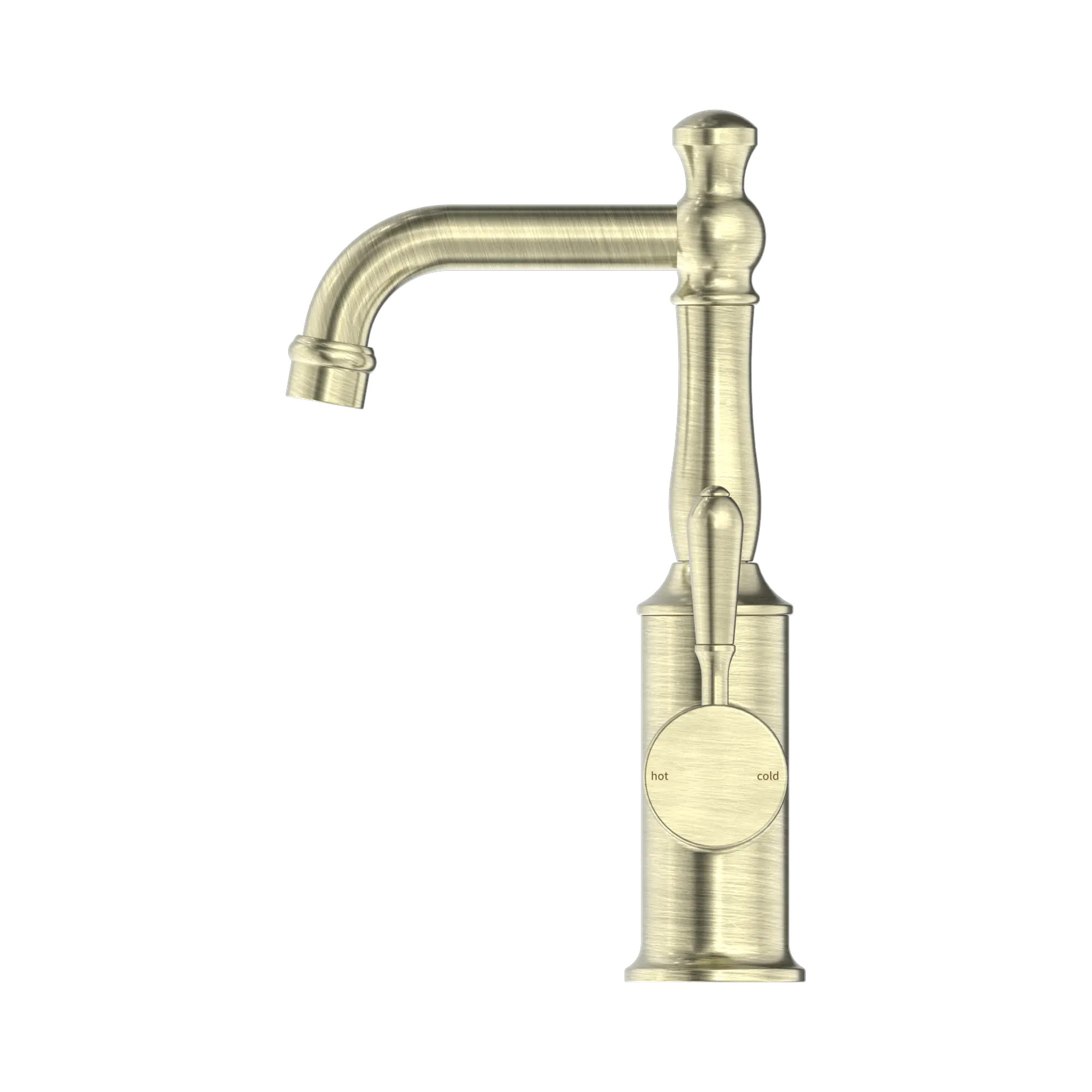 NR69210102 AB York Basin Mixer With Metal Lever Aged Brass image 3