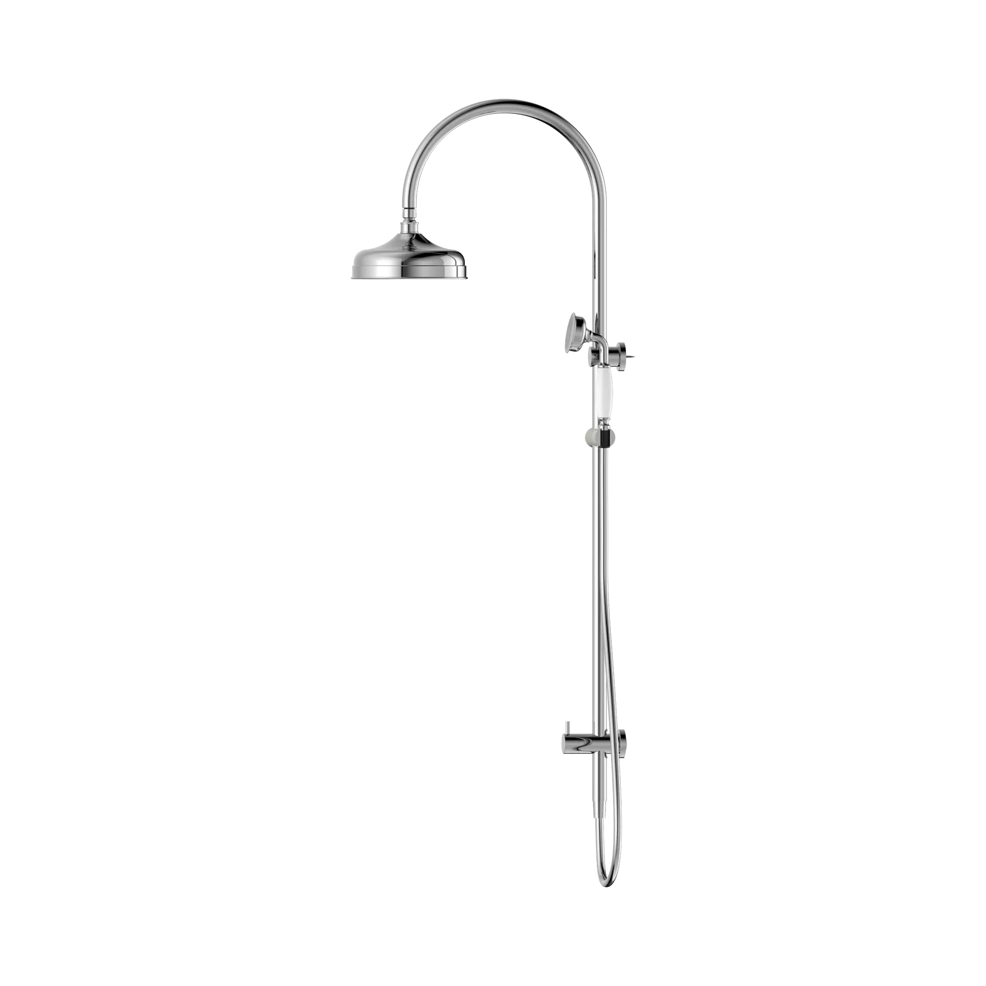 NR69210501 CH York Twin Shower With White Porcelain Hand Shower Chrome image 3