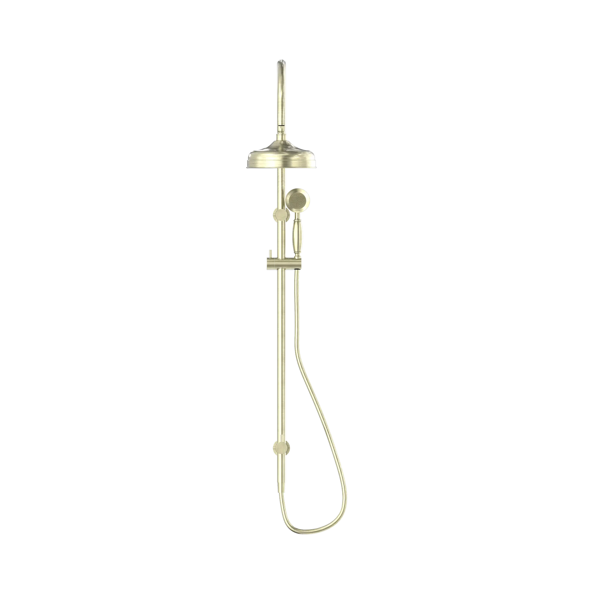NR69210502 AB York Twin Shower With Metal Hand Shower Aged Brass image 2