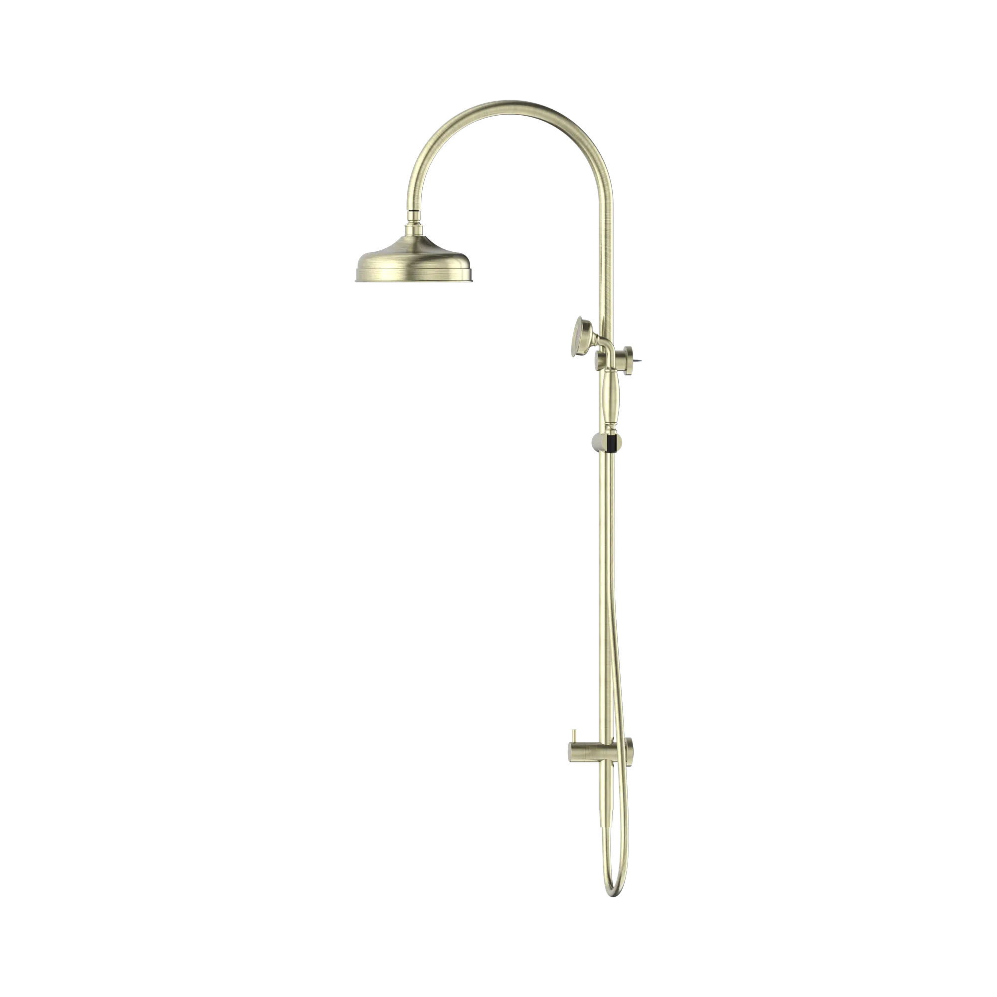 NR69210502 AB York Twin Shower With Metal Hand Shower Aged Brass image 3