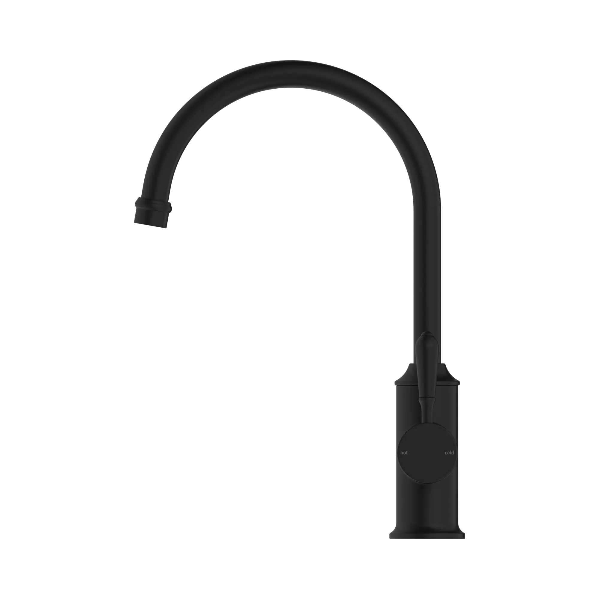 NR69210602 MB York Kitchen Mixer Gooseneck Spout With Metal Lever Matte Black image 3