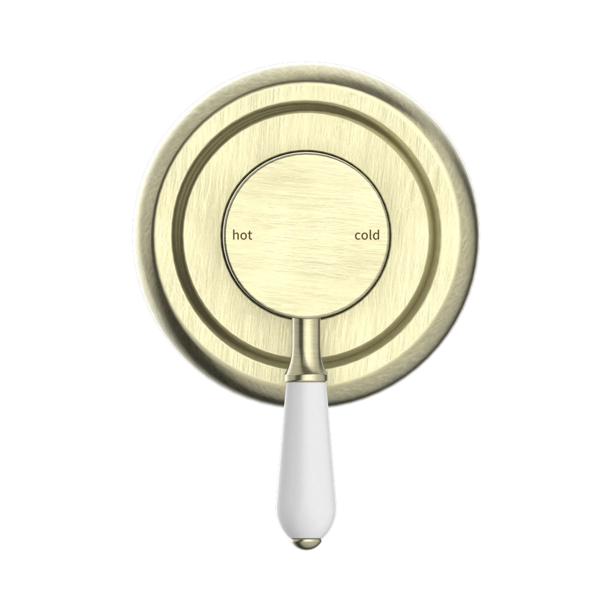 NR69210901 AB York Shower Mixer With White Porcelain Lever Aged Brass image 2