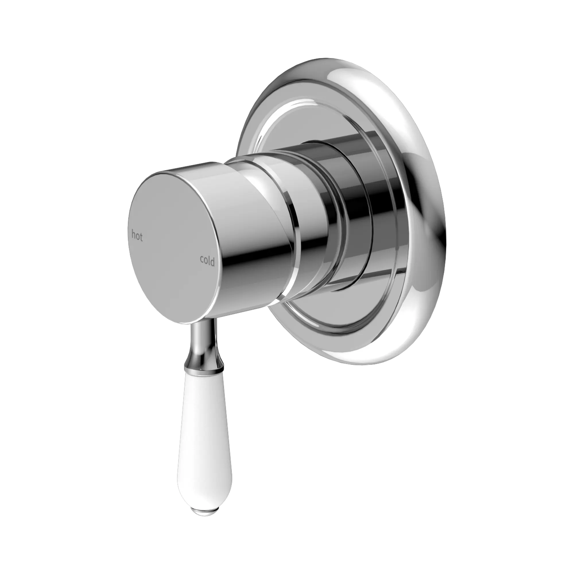 NR69210901 CH York Shower Mixer With White Porcelain Lever Chrome image 1