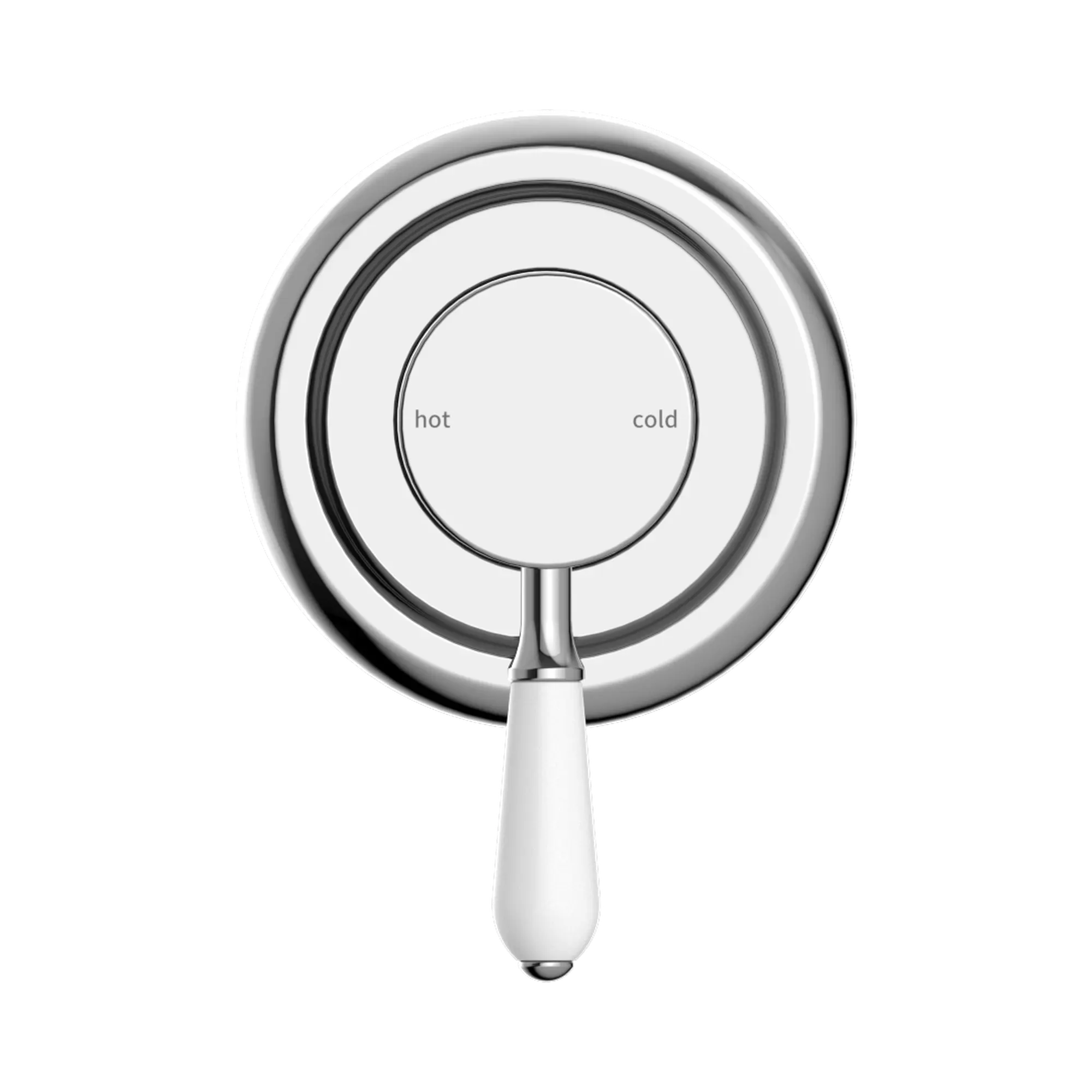 NR69210901 CH York Shower Mixer With White Porcelain Lever Chrome image 2