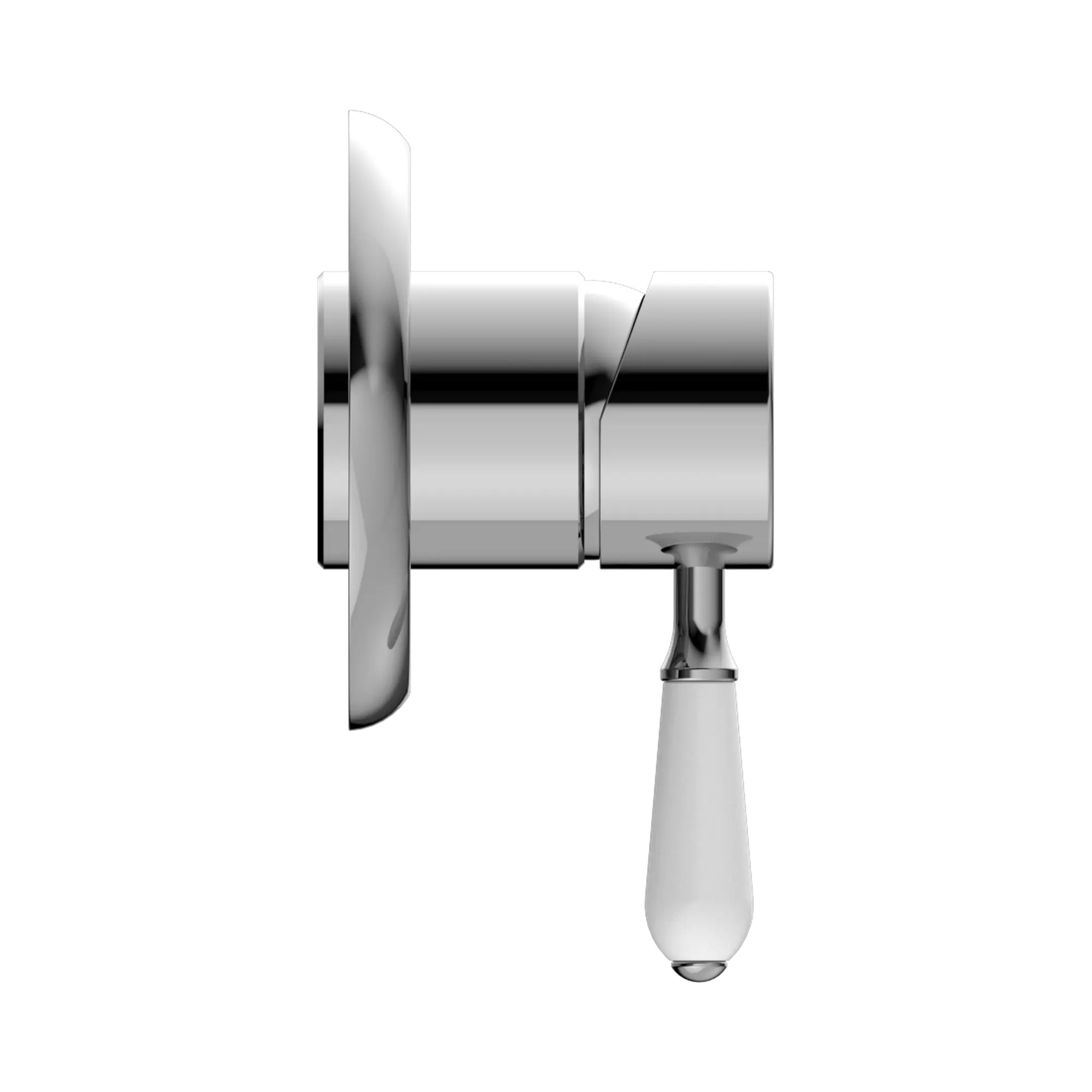 NR69210901 CH York Shower Mixer With White Porcelain Lever Chrome image 3