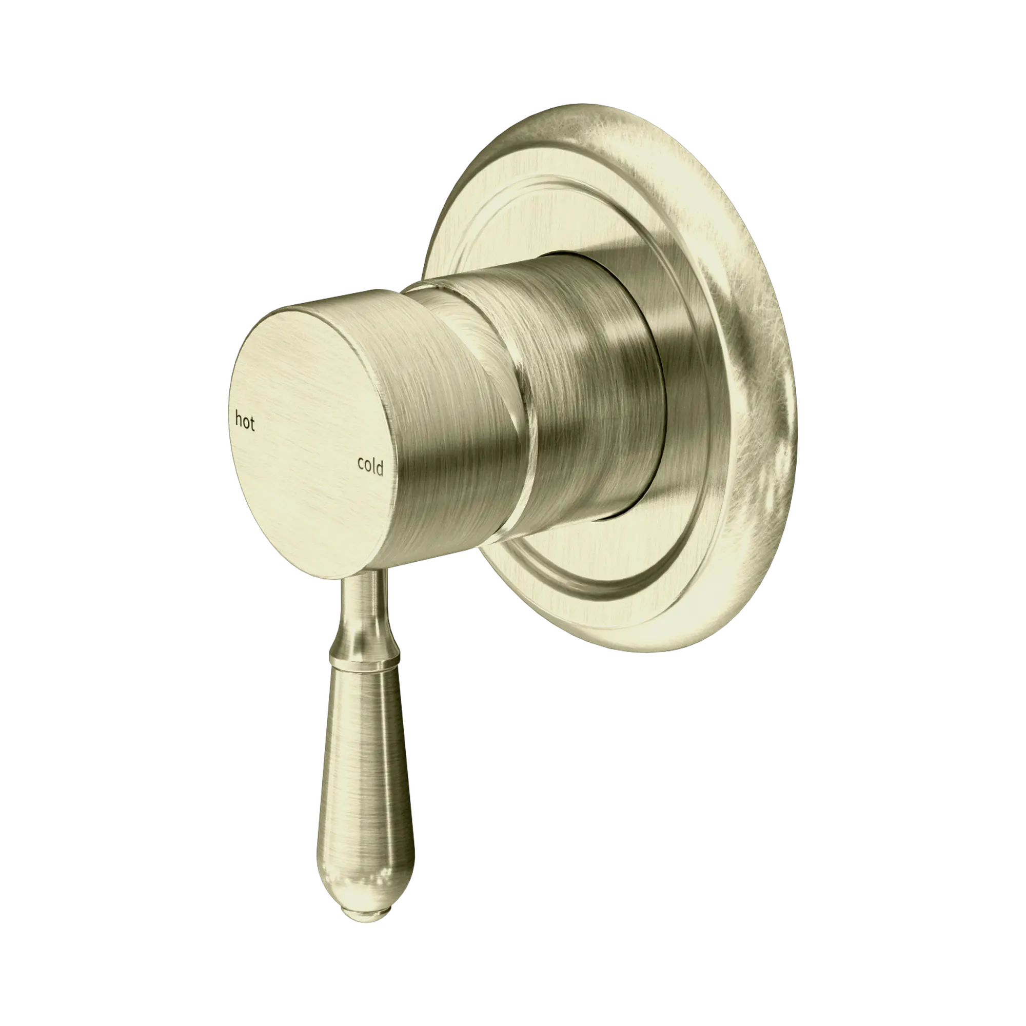 NR69210902 AB York Shower Mixer With Metal Lever Aged Brass image 1