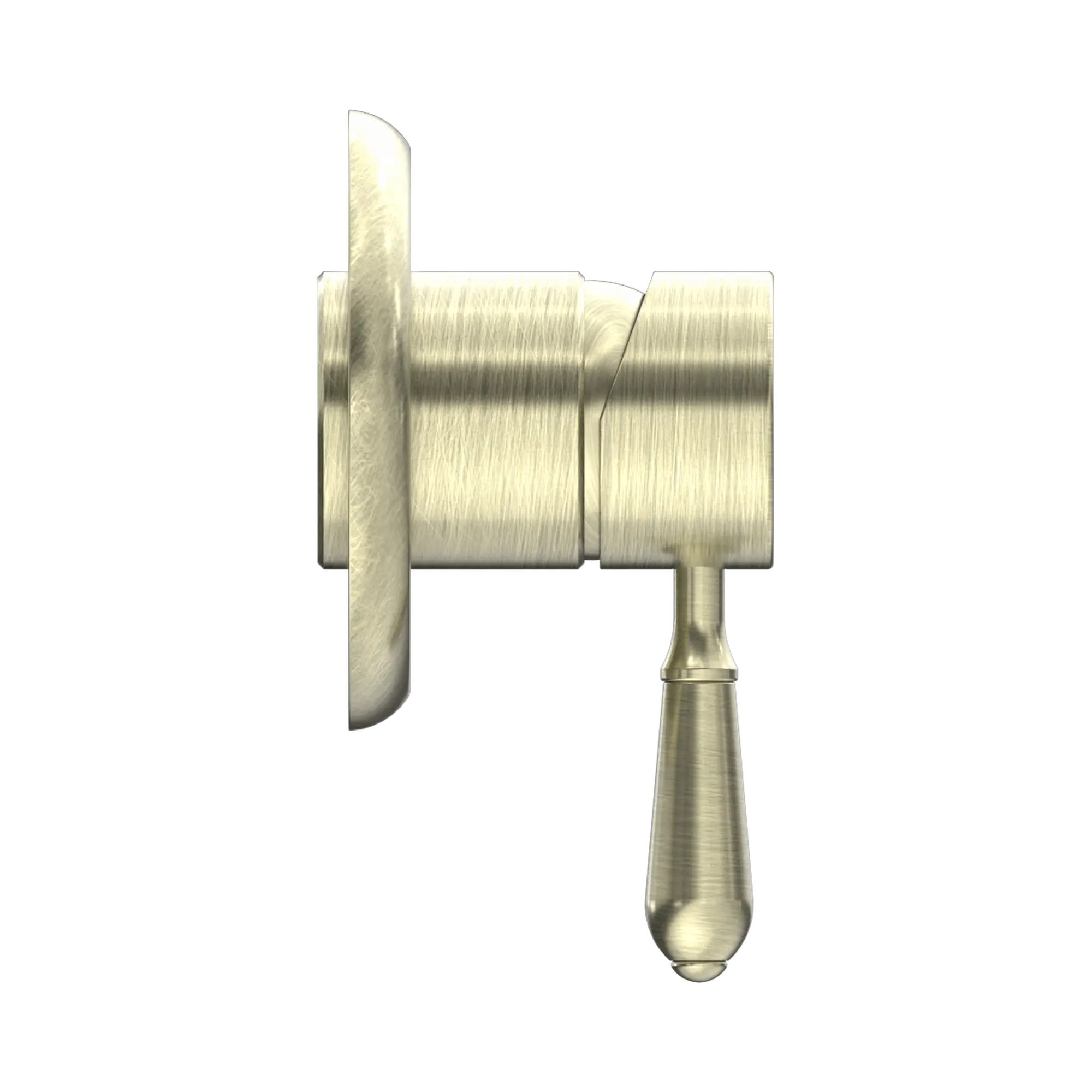 NR69210902 AB York Shower Mixer With Metal Lever Aged Brass image 3