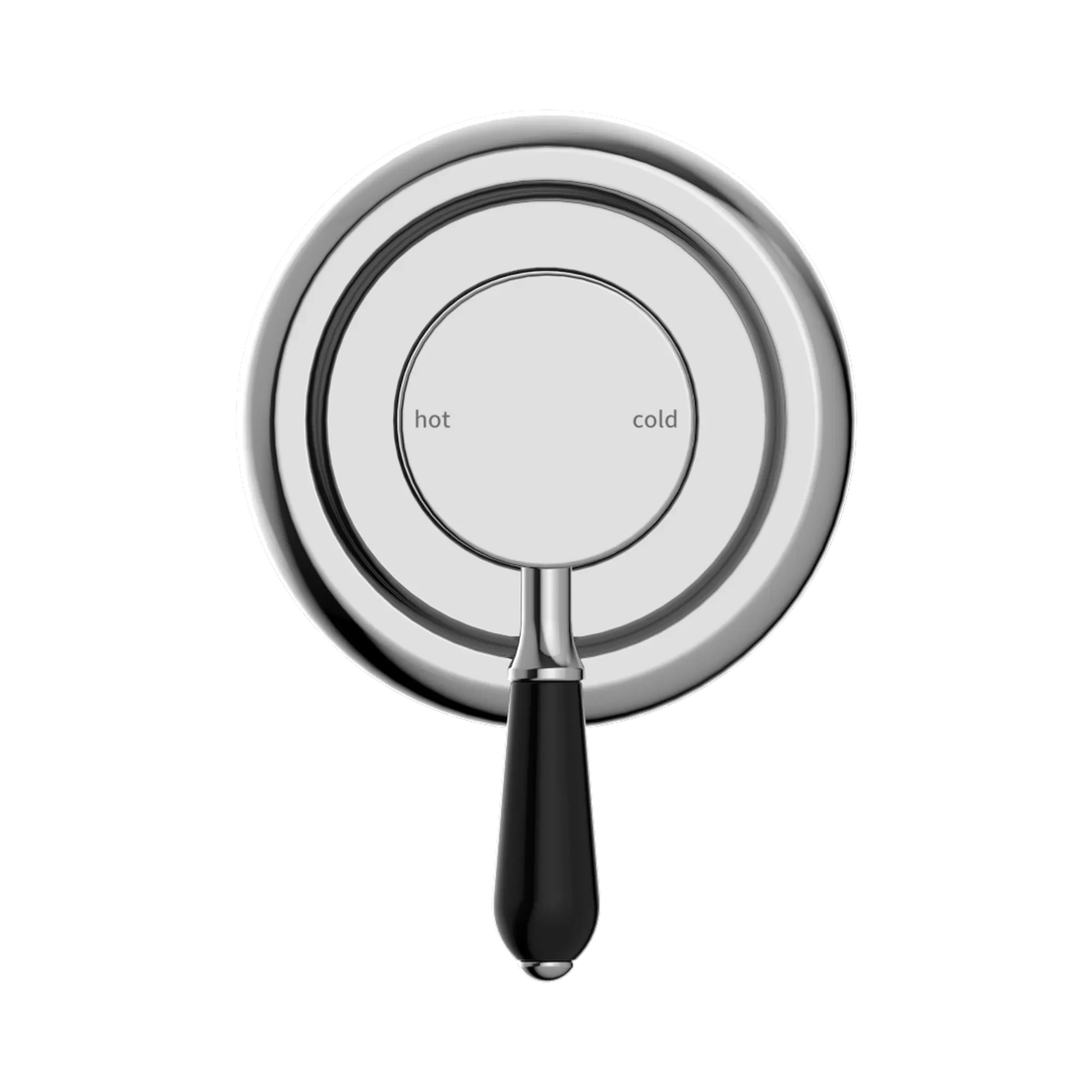 NR69210903 CH York Shower Mixer With Black Porcelain Lever Chrome image 2