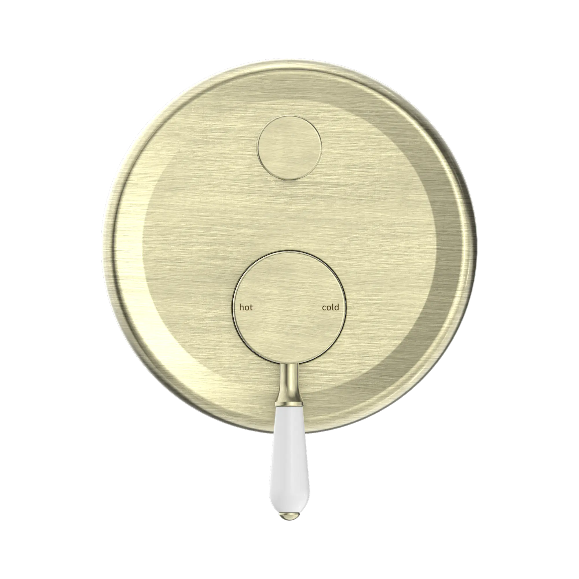 NR692109a01 AB York Shower Mixer With Divertor With White Porcelain Lever Aged Brass image 2