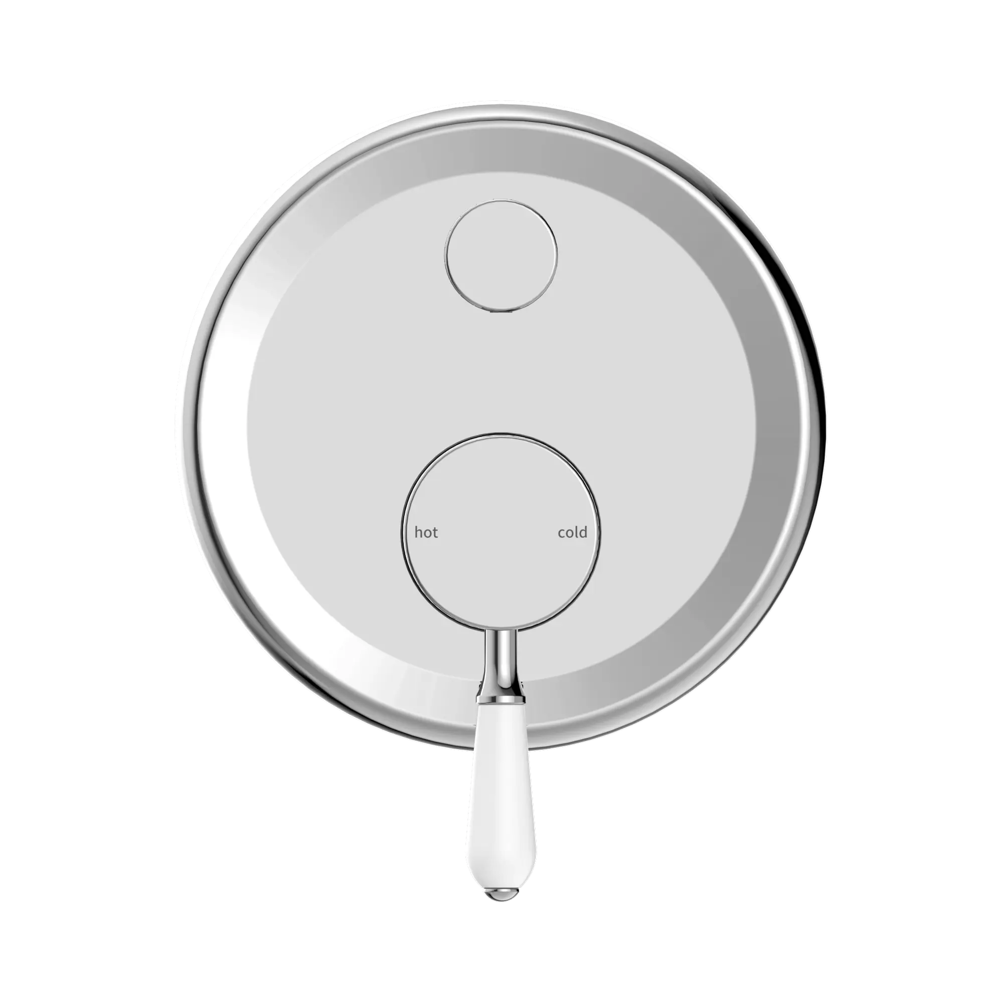 NR692109a01 CH York Shower Mixer With Divertor With White Porcelain Lever Chrome image 2