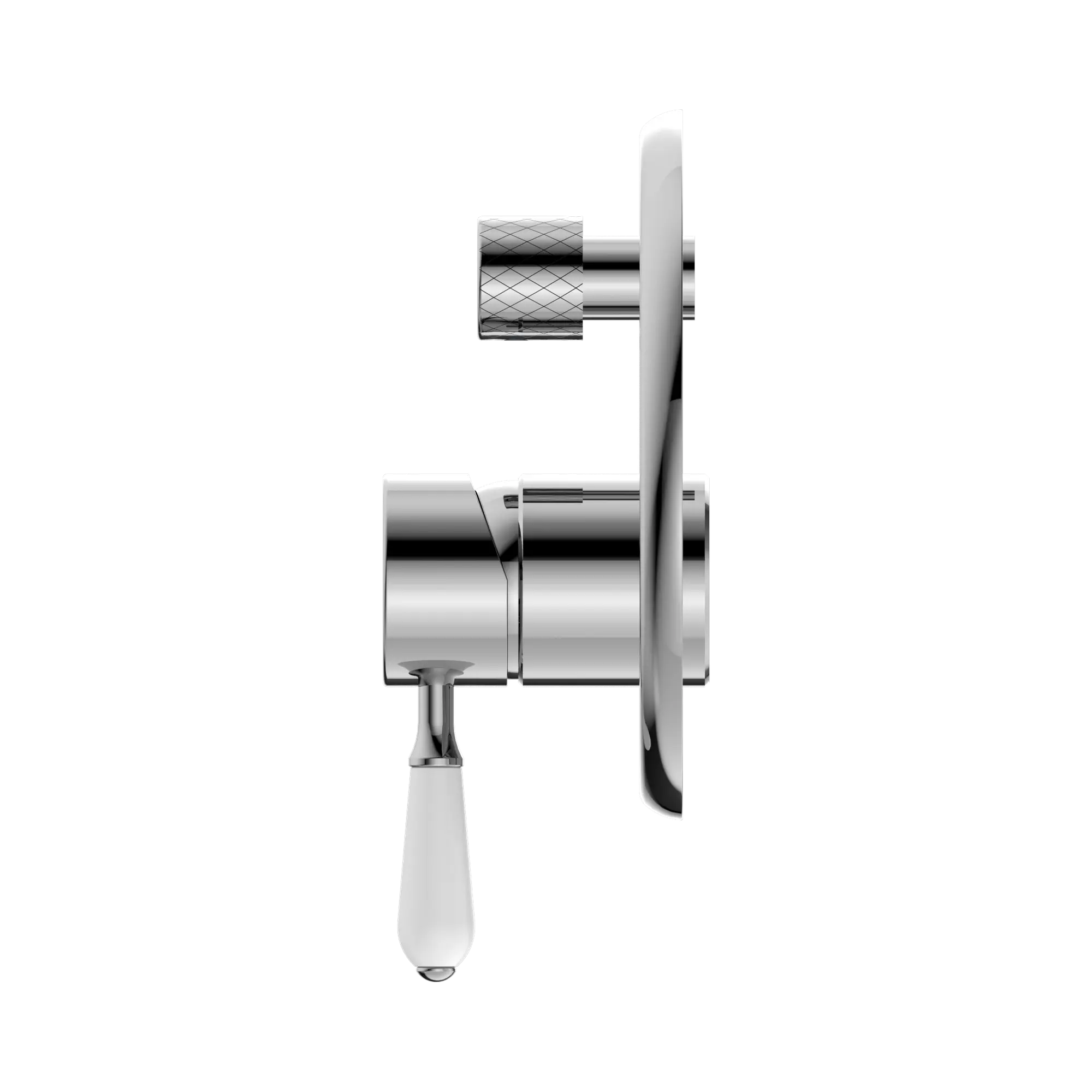 NR692109a01 CH York Shower Mixer With Divertor With White Porcelain Lever Chrome image 3