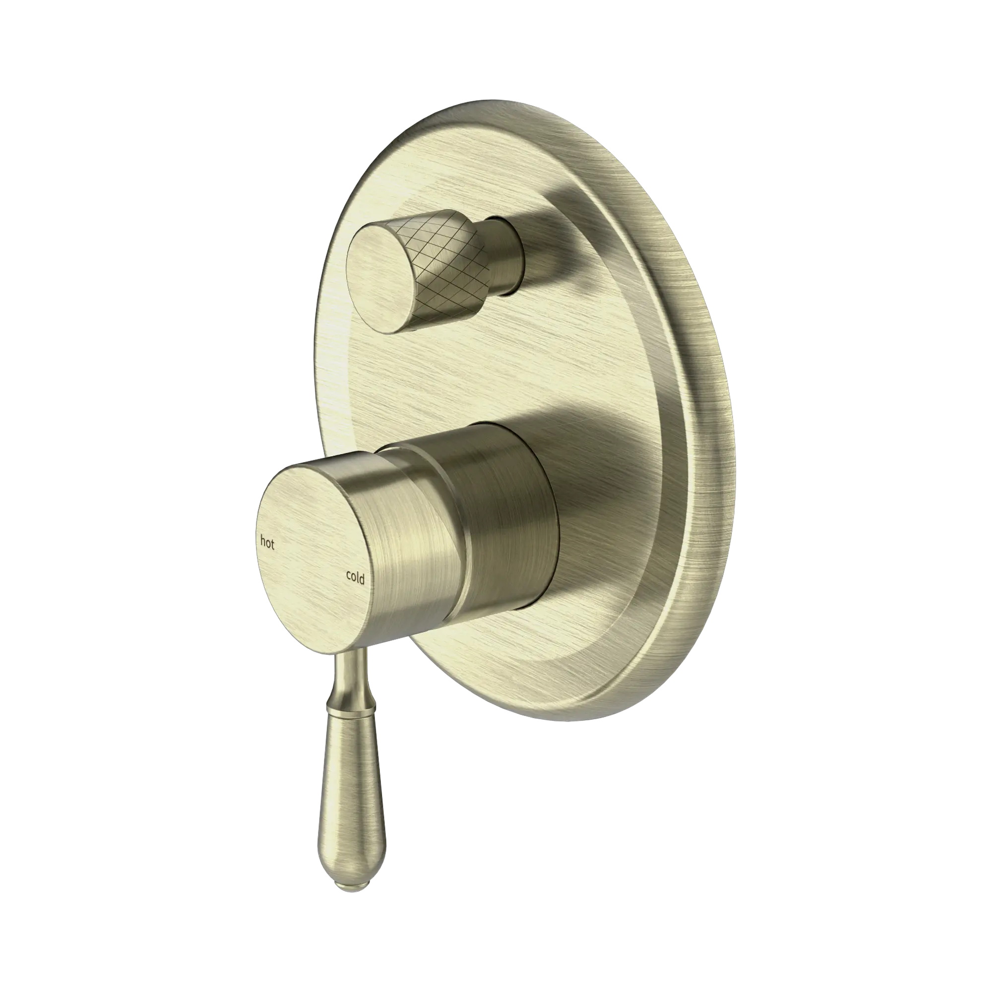 NR692109a02 AB York Shower Mixer With Divertor With Metal Lever Aged Brass image 1