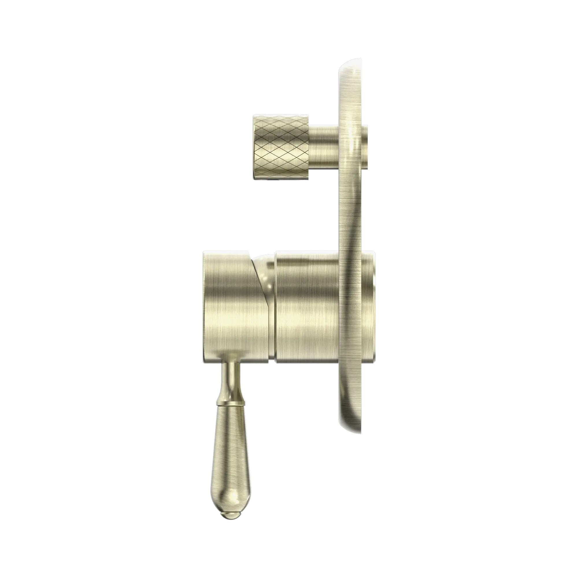 NR692109a02 AB York Shower Mixer With Divertor With Metal Lever Aged Brass image 3