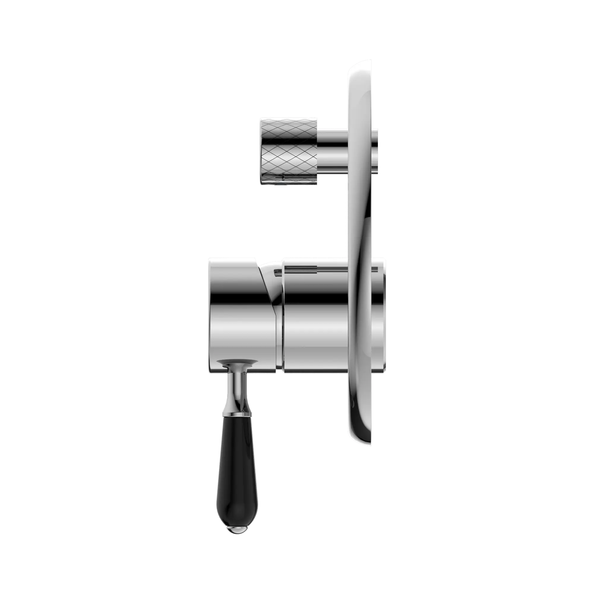 NR692109a03 CH York Shower Mixer With Divertor With Black Porcelain Lever Chrome image 3