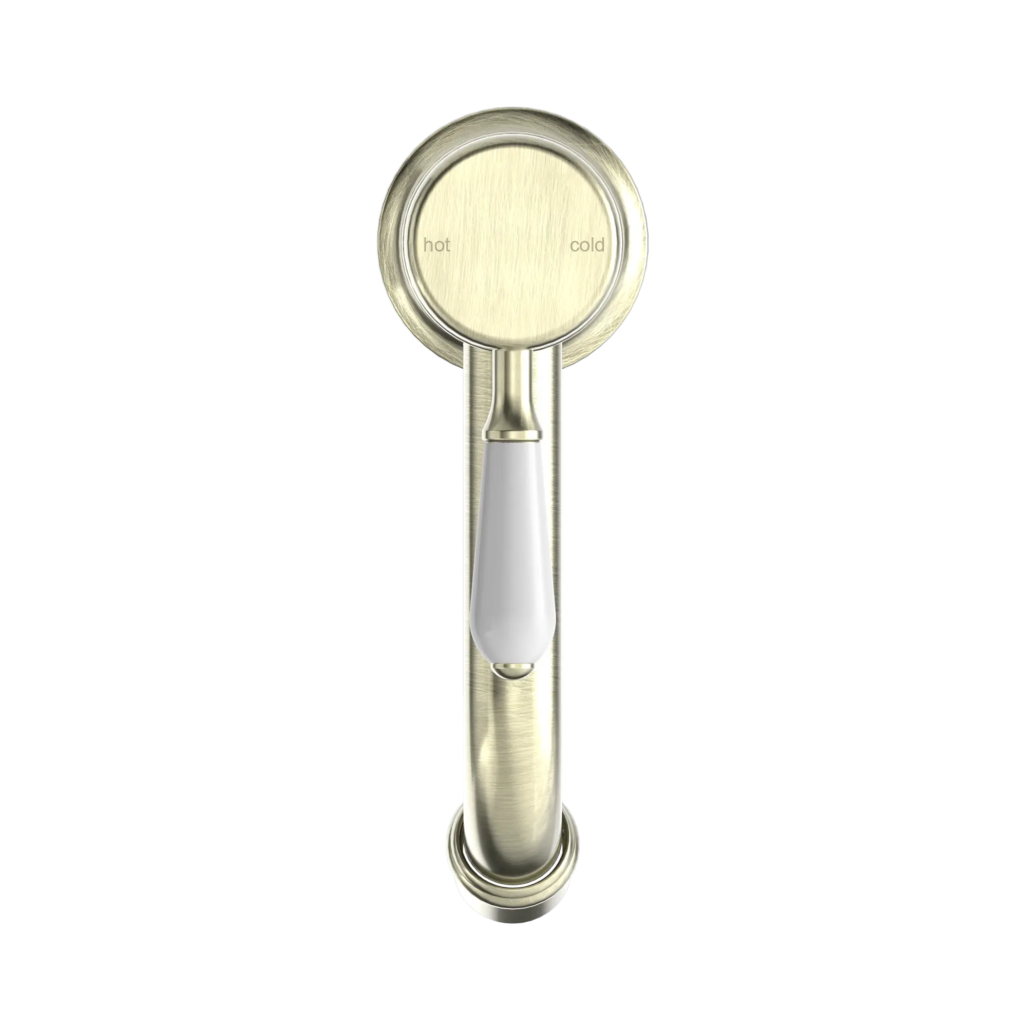 NR692101b01 AB York Straight Basin Mixer With White Porcelain Lever Aged Brass image 3