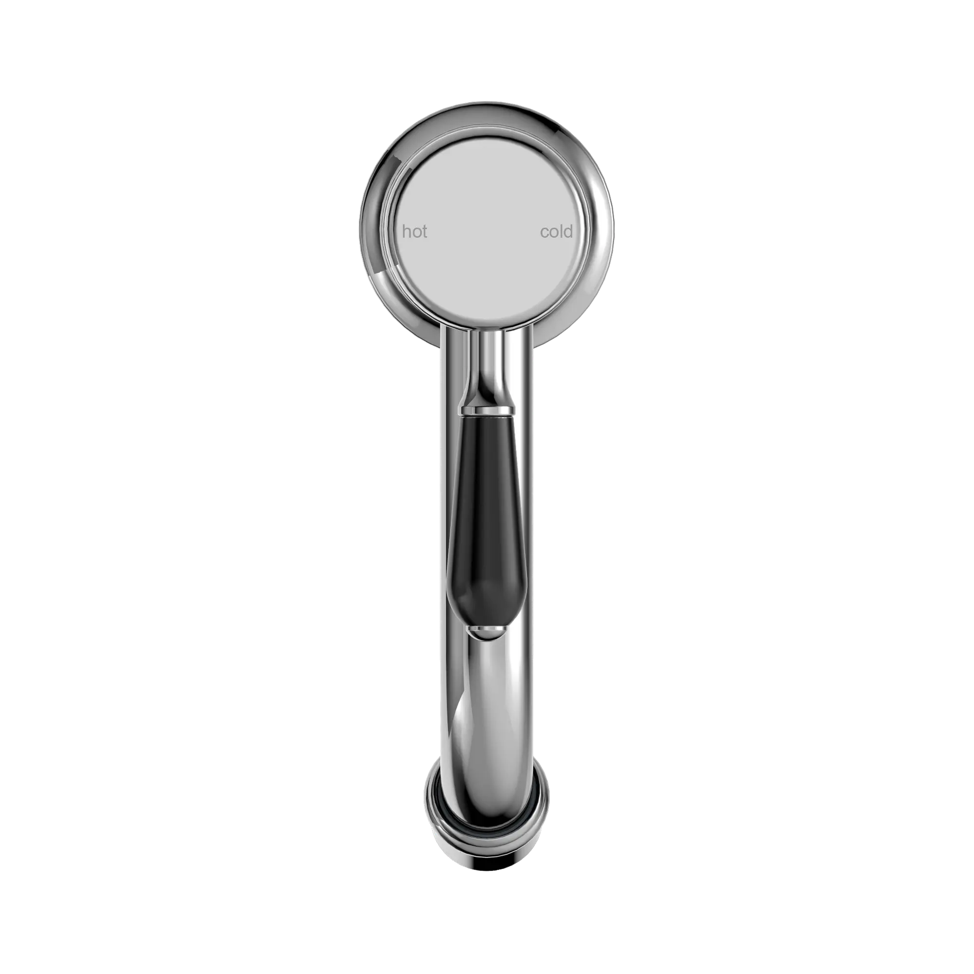 NR692101b03 CH York Straight Basin Mixer With Black Porcelain Lever Chrome image 3