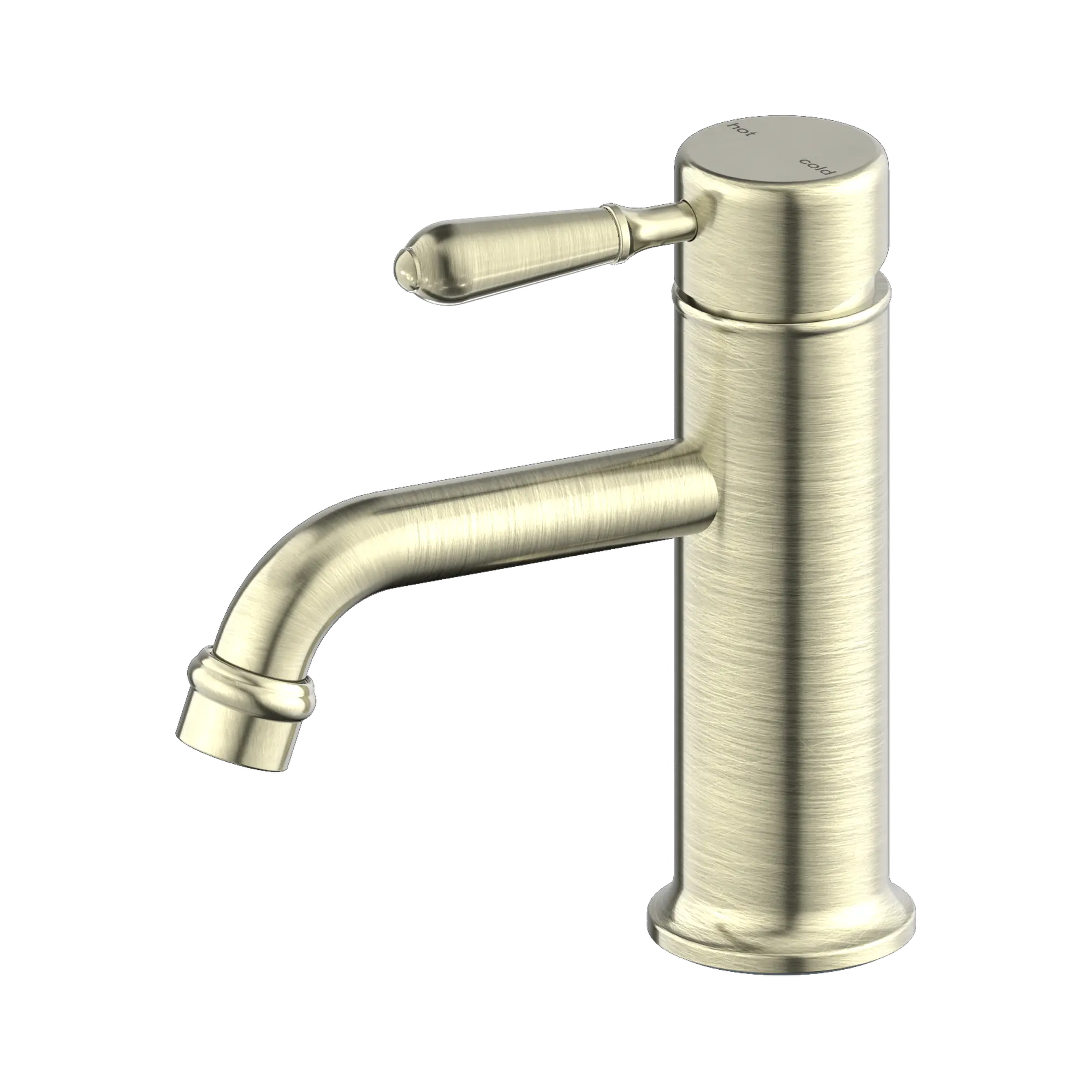 NR692101b02 AB York Straight Basin Mixer With Metal Lever Aged Brass image 1